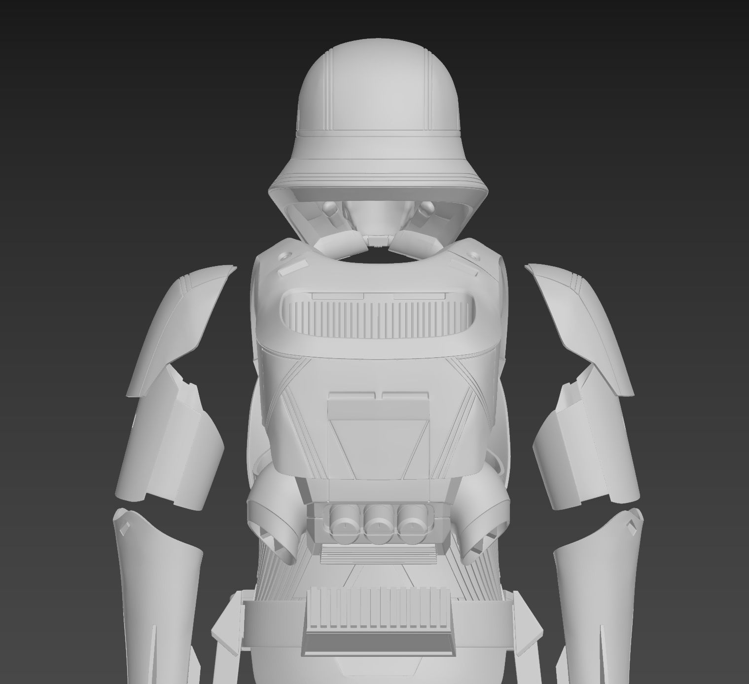 Star Wars The Rise of Skywalker Jet Trooper Full Armor 3D print model_2