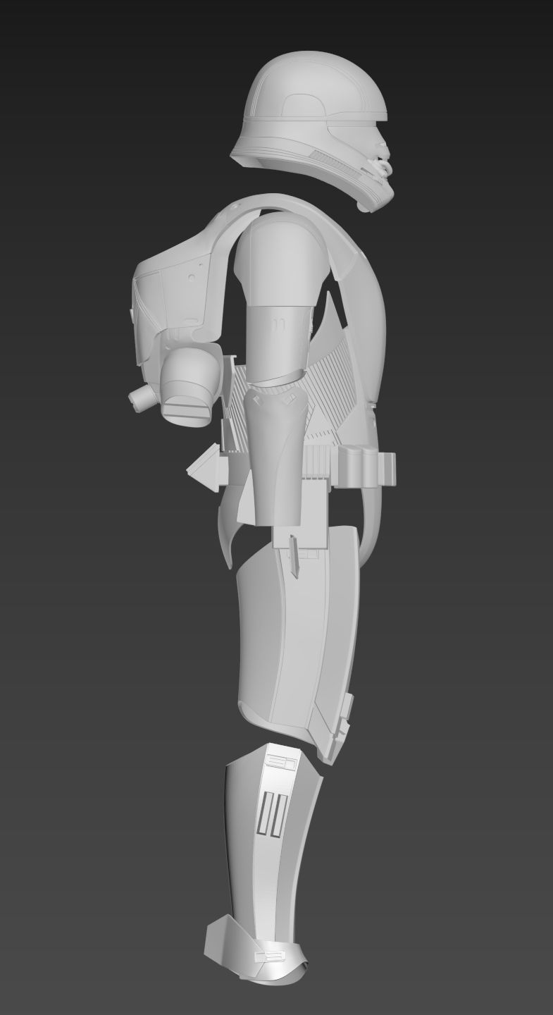 Star Wars The Rise of Skywalker Jet Trooper Full Armor 3D print model_10