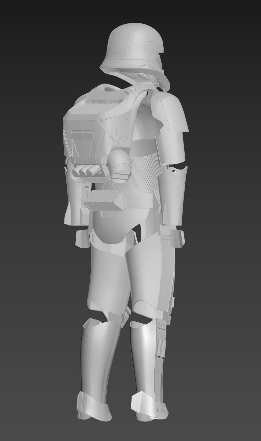 Star Wars The Rise of Skywalker Jet Trooper Full Armor 3D print model_8
