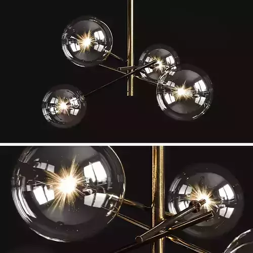 Chandelier Gallotti and Radice Bolle 4 lights 3D model
