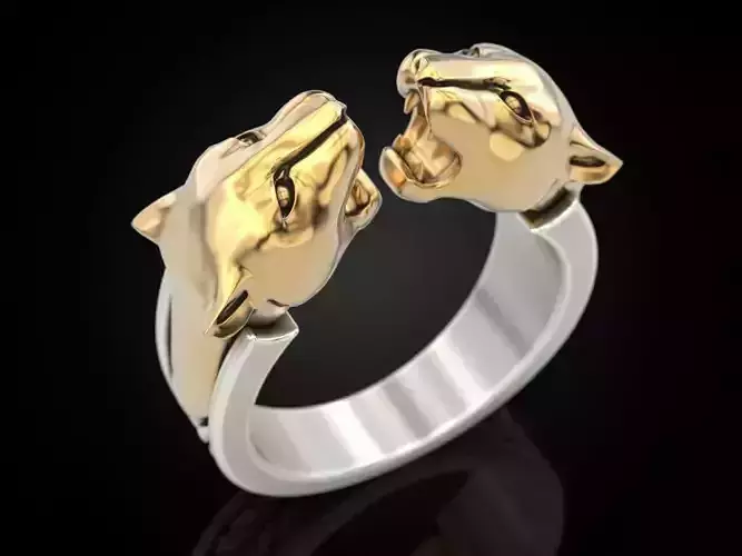 Gemini Leopard ring 3D print model