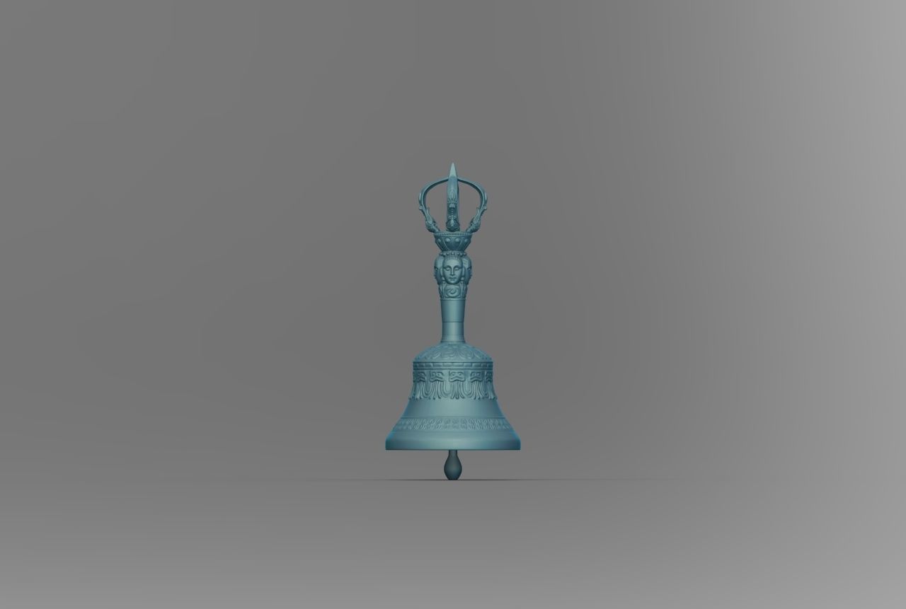 Tibetan Buddhist Ghanta Varja - Dorje Meditation Bell  3D print model_6