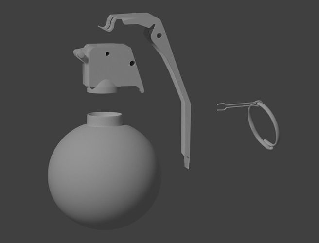M67 grenade for 3d print  3D print model