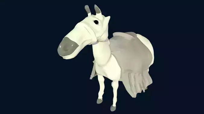 Horse Game Model3d Low-Poly