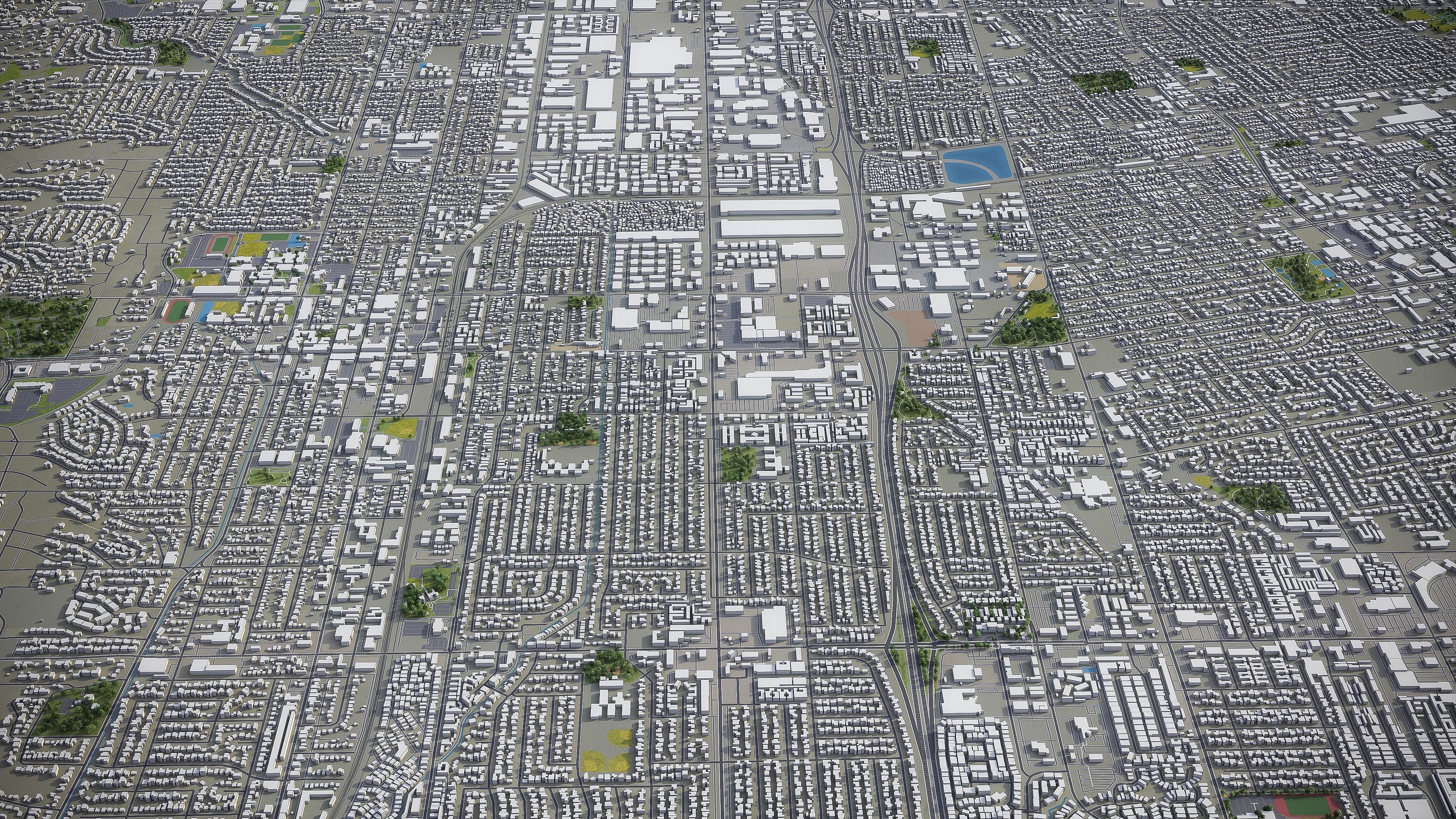 Fullerton  Low-poly 3D model_3