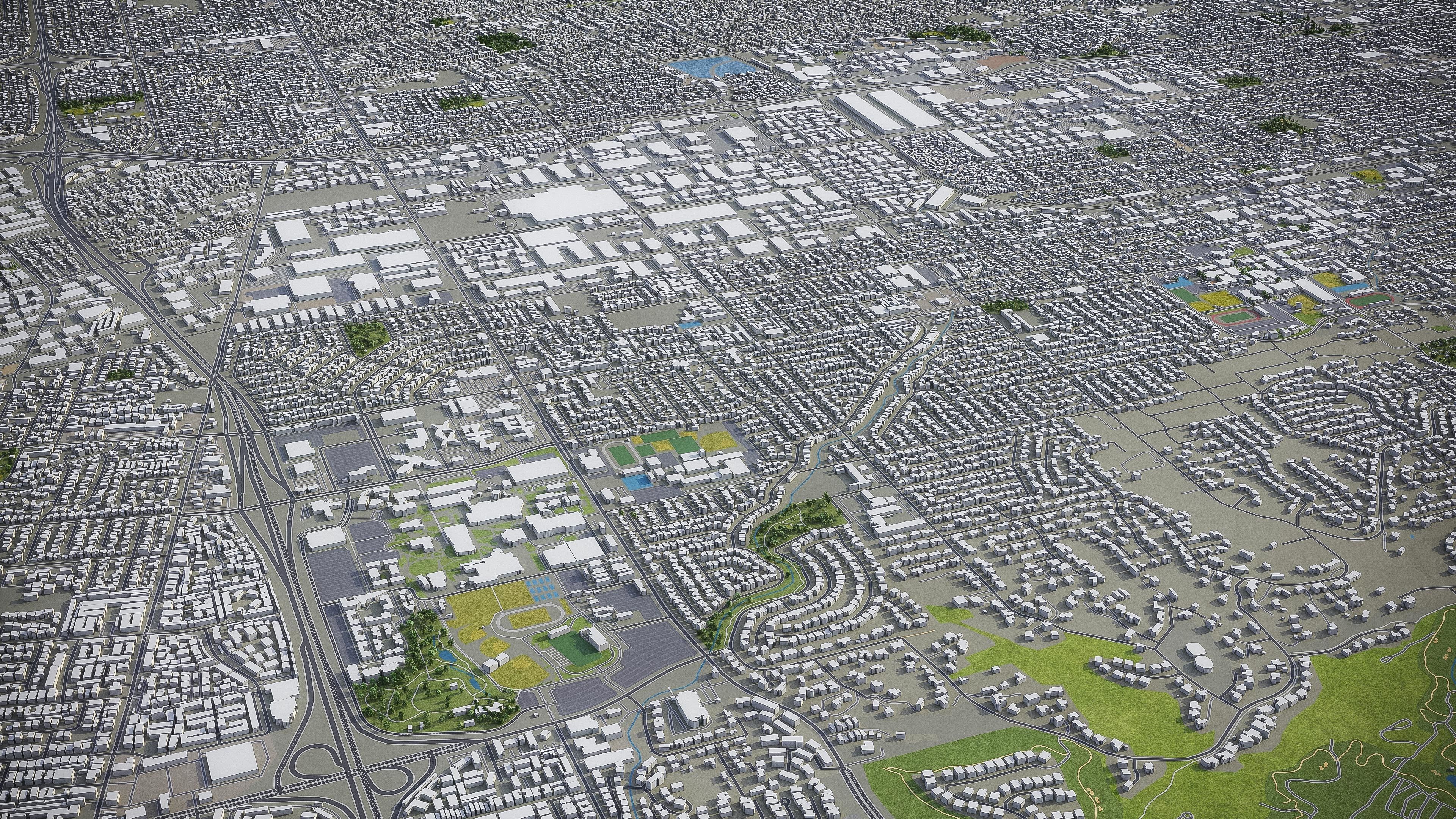 Fullerton  Low-poly 3D model_8