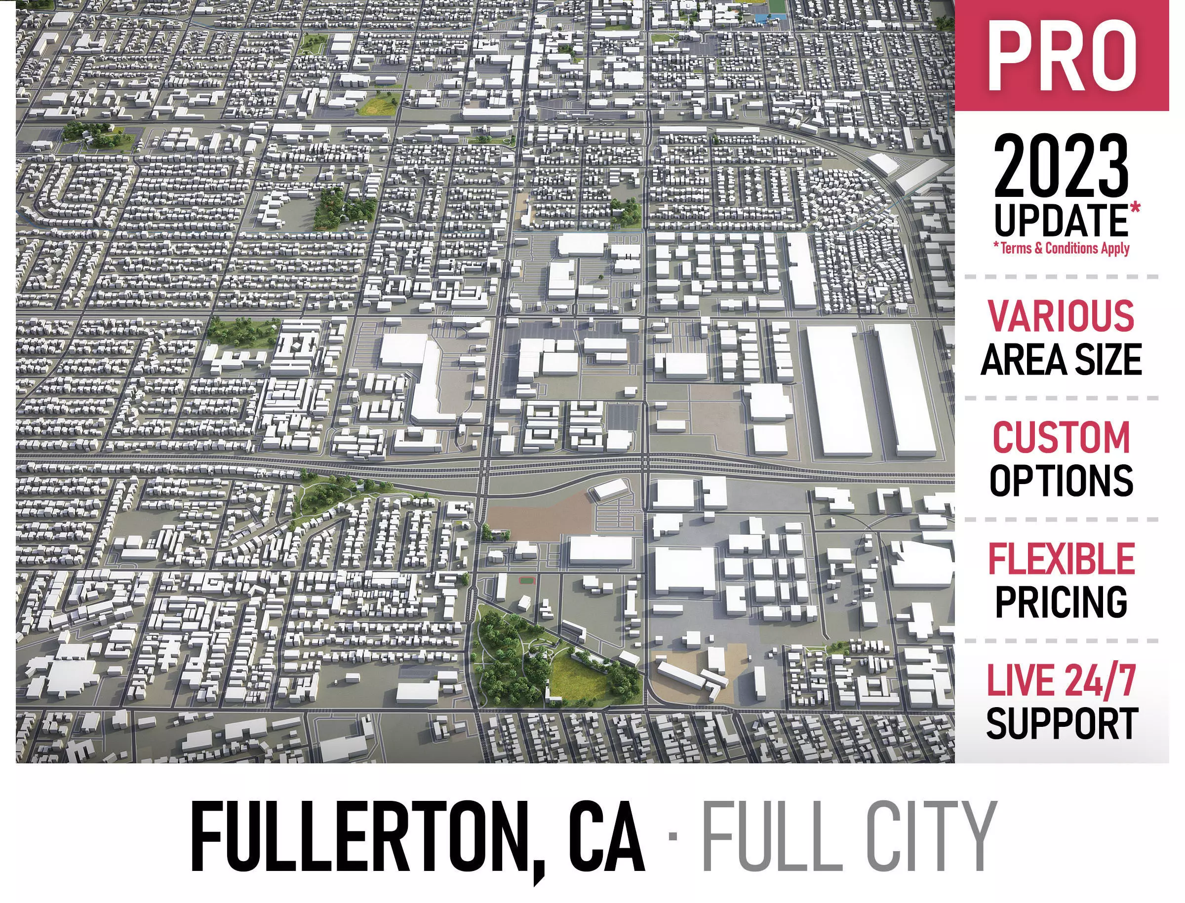 Fullerton  Low-poly 3D model_0