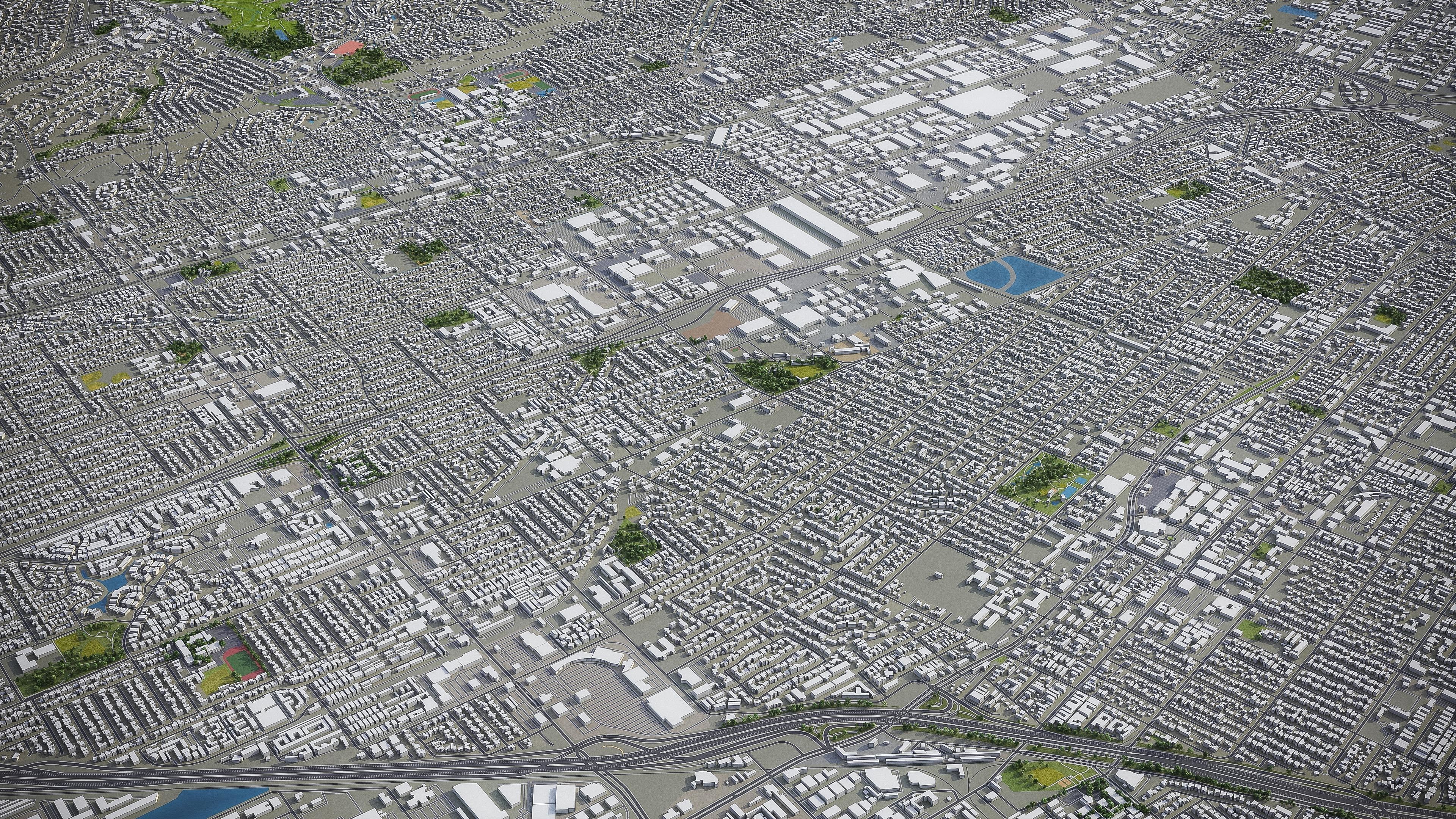 Fullerton  Low-poly 3D model_7