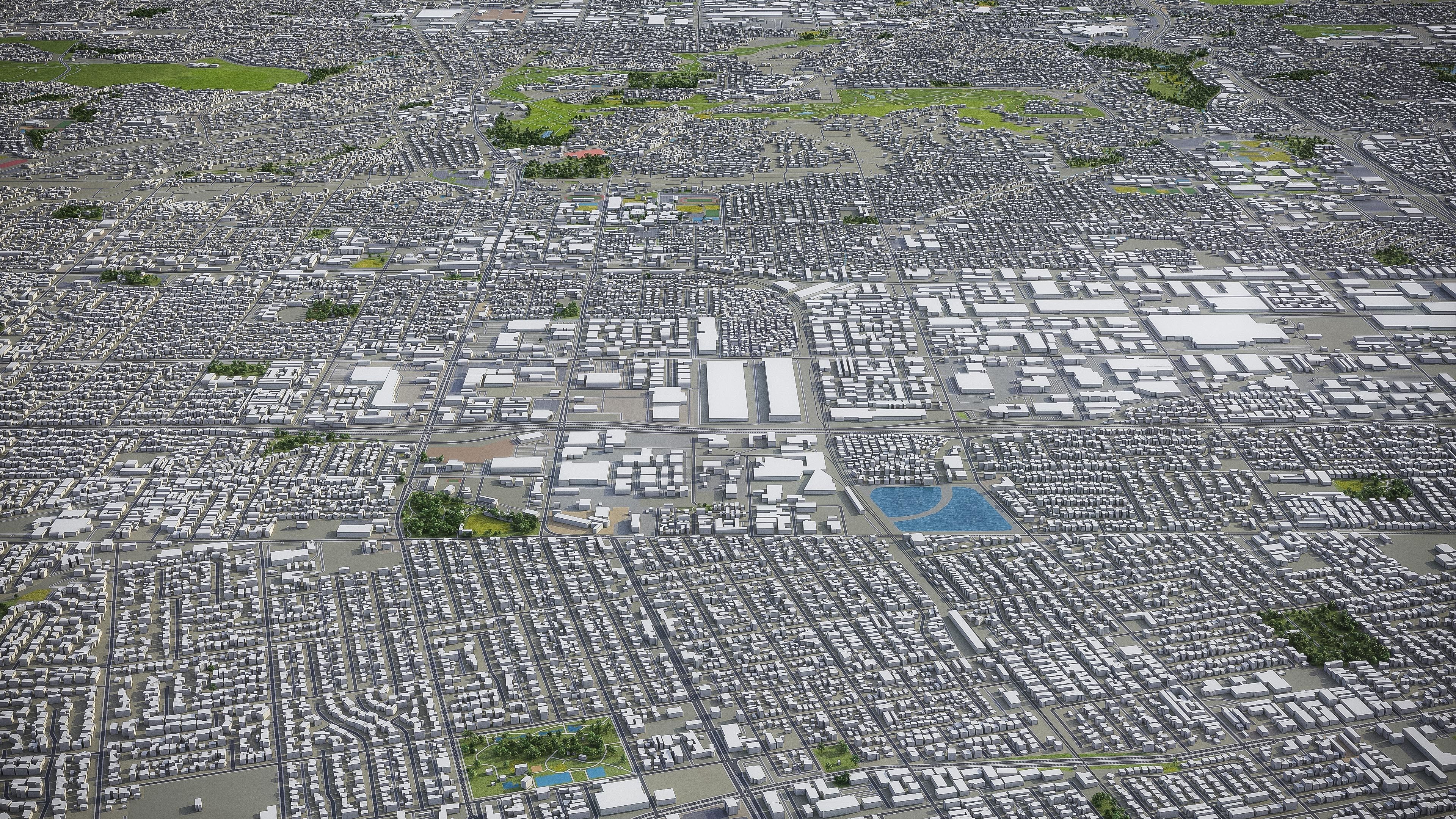 Fullerton  Low-poly 3D model_6