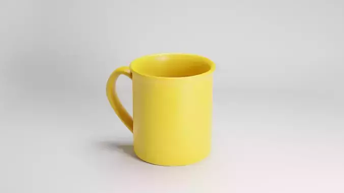 The Yellow Mug Low-poly 3D model