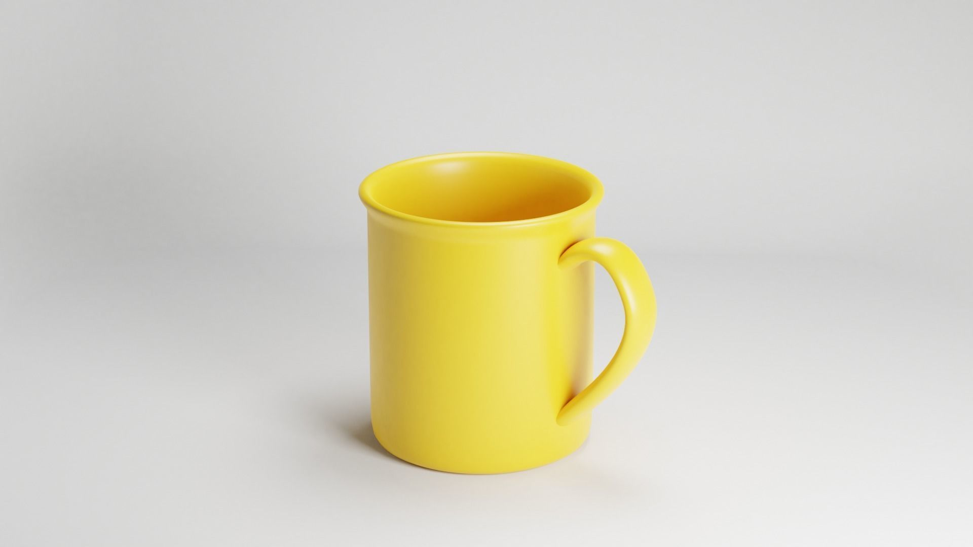 The Yellow Mug Low-poly 3D model_1