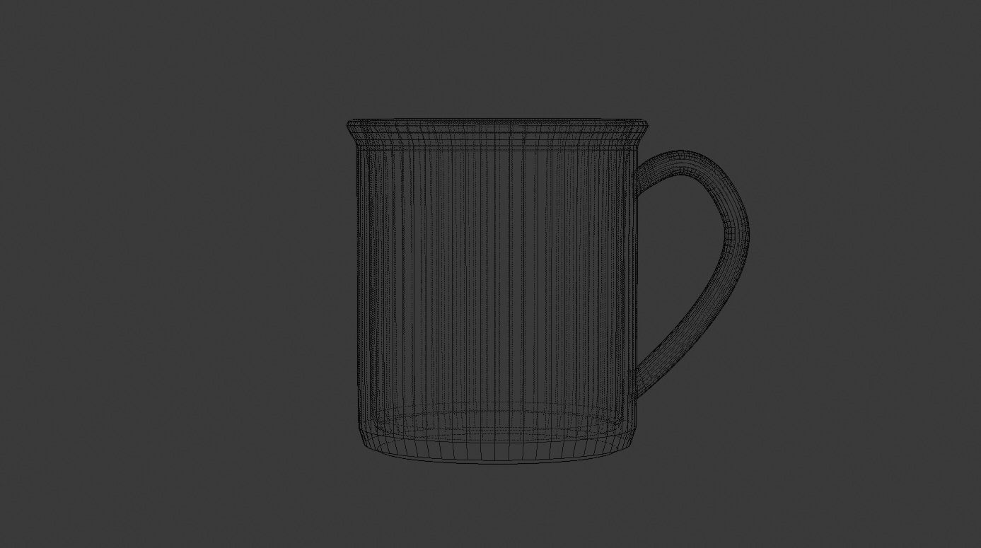 The Yellow Mug Low-poly 3D model_2