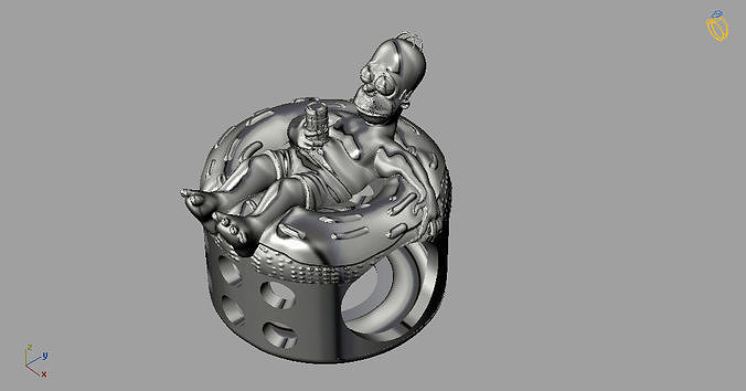Homer Gold Bead 3D print model