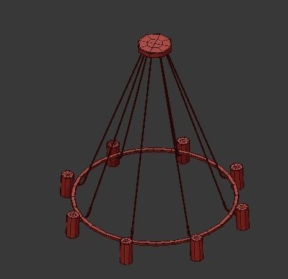 CHAMPEAUX ROUND CHANDELIER 48 3D model_2
