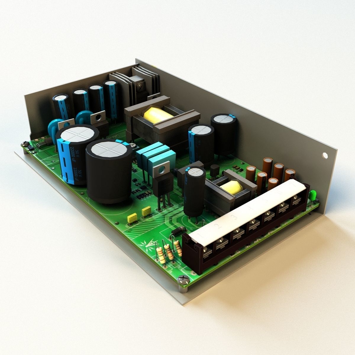 Power adapter LED 3D model_4