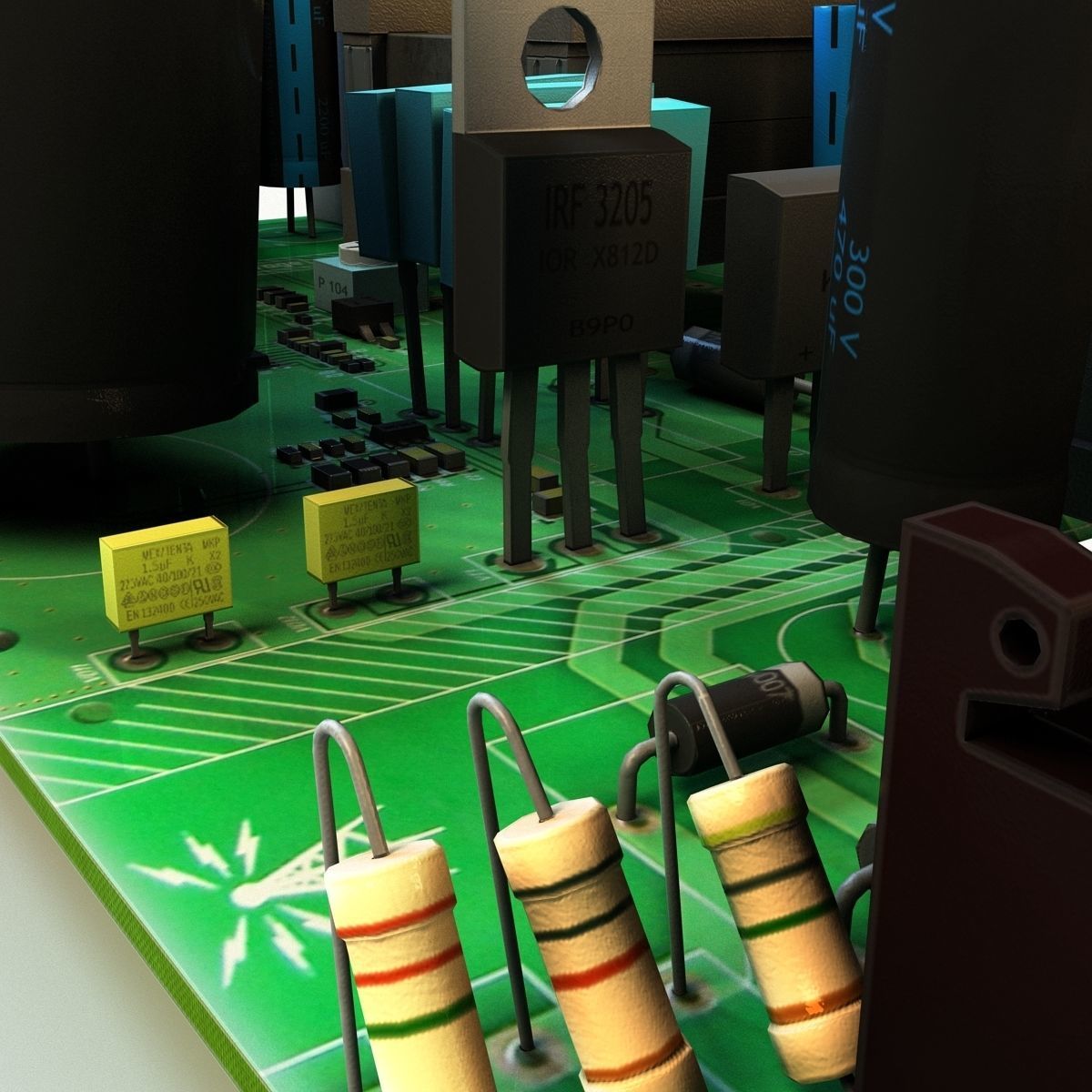 Power adapter LED 3D model_15