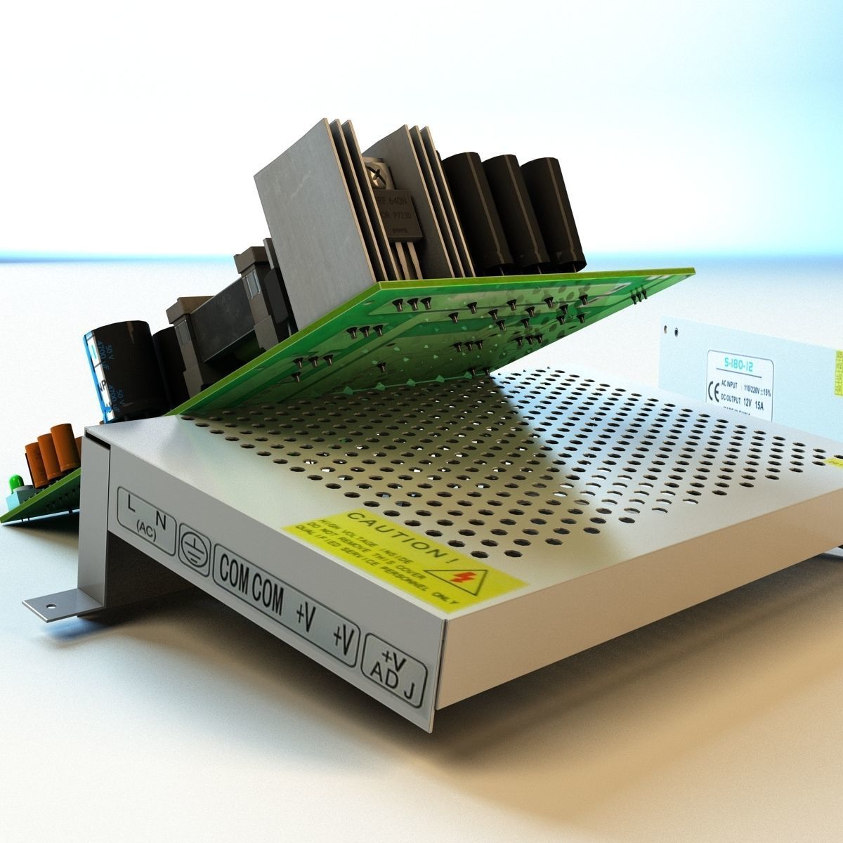 Power adapter LED 3D model_16