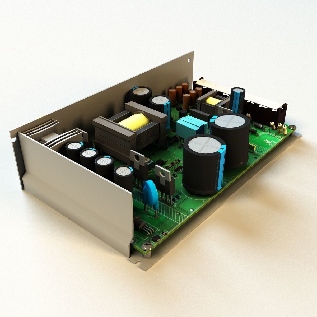 Power adapter LED 3D model_8