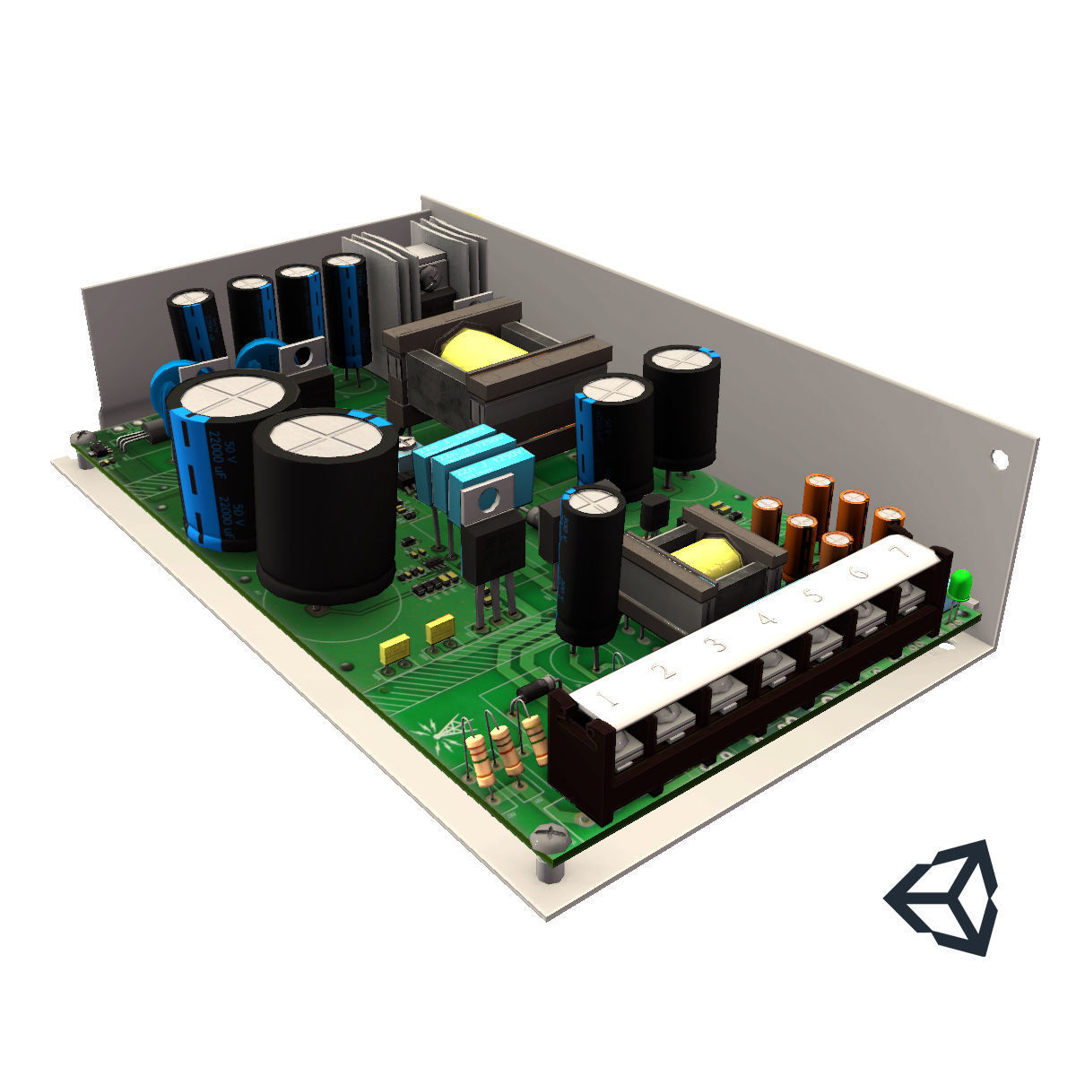 Power adapter LED 3D model_25