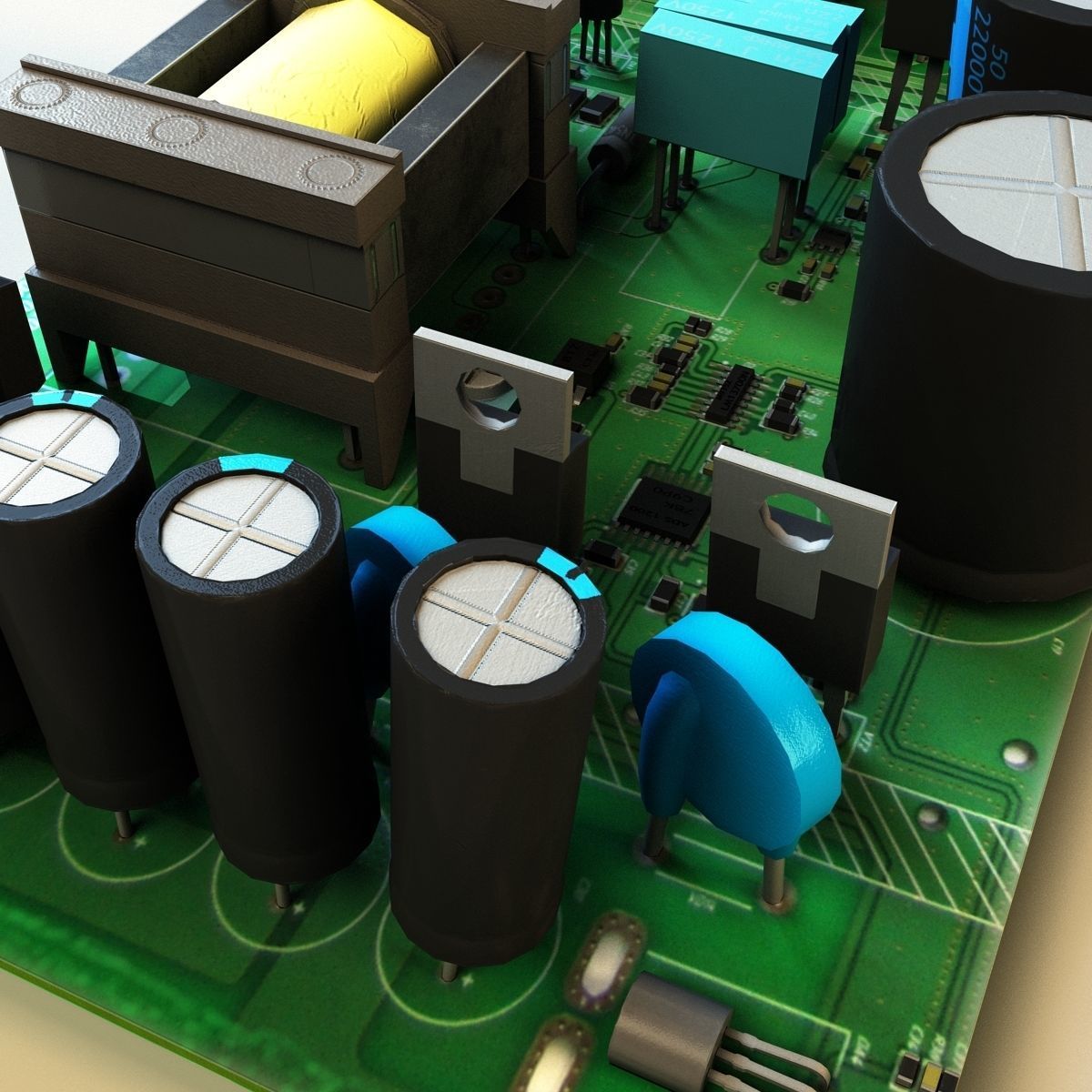 Power adapter LED 3D model_14