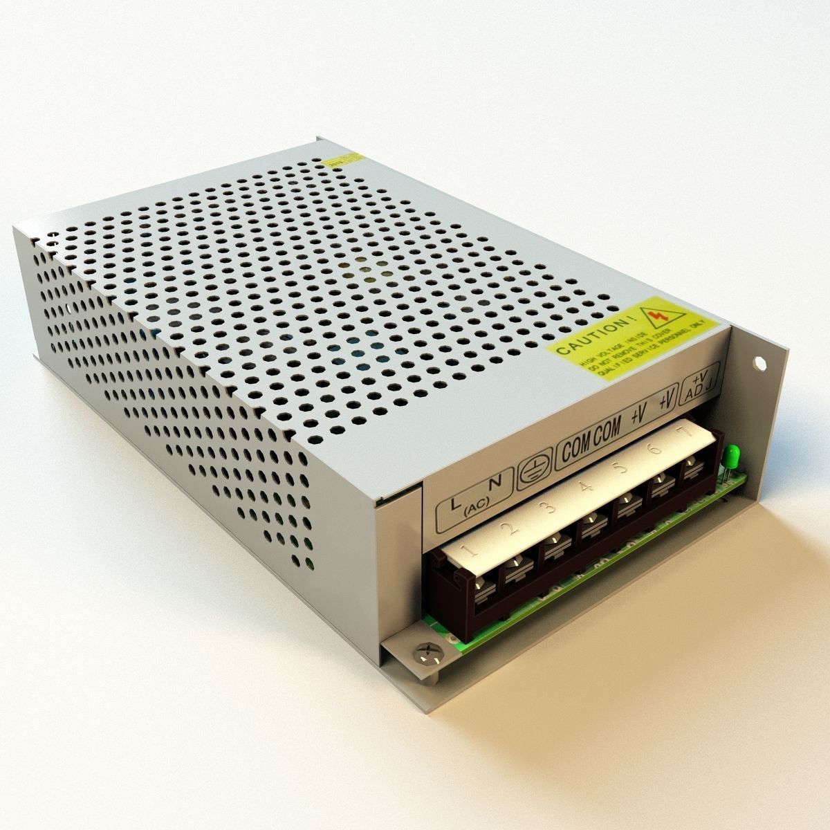 Power adapter LED 3D model_3