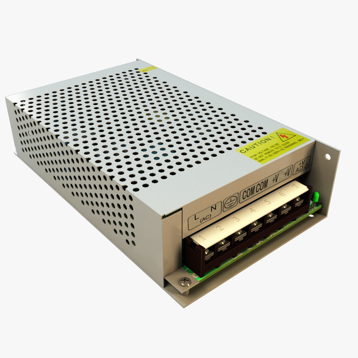 Power adapter LED 3D model_0