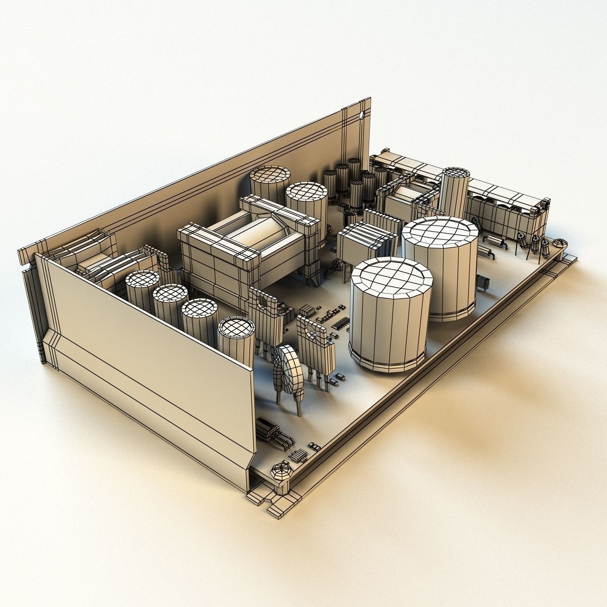 Power adapter LED 3D model_10