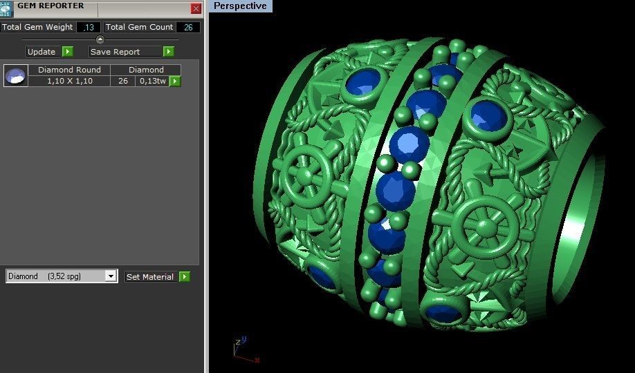 Diamond Bead 3D print model_2