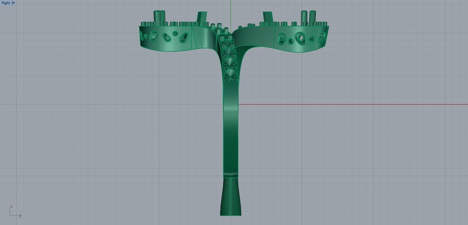 Pear-shaped Rubies and Diamonds Ring 3D print model_24