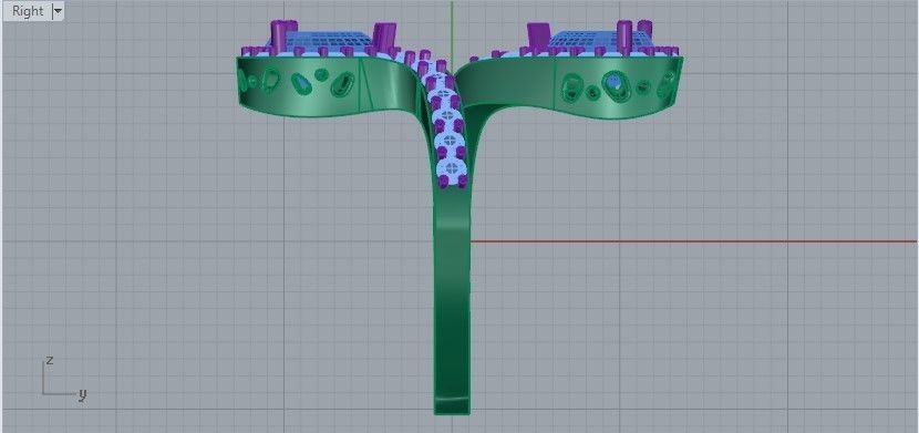 Pear-shaped Rubies and Diamonds Ring 3D print model_15