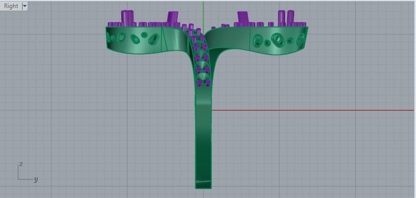 Pear-shaped Rubies and Diamonds Ring 3D print model_19