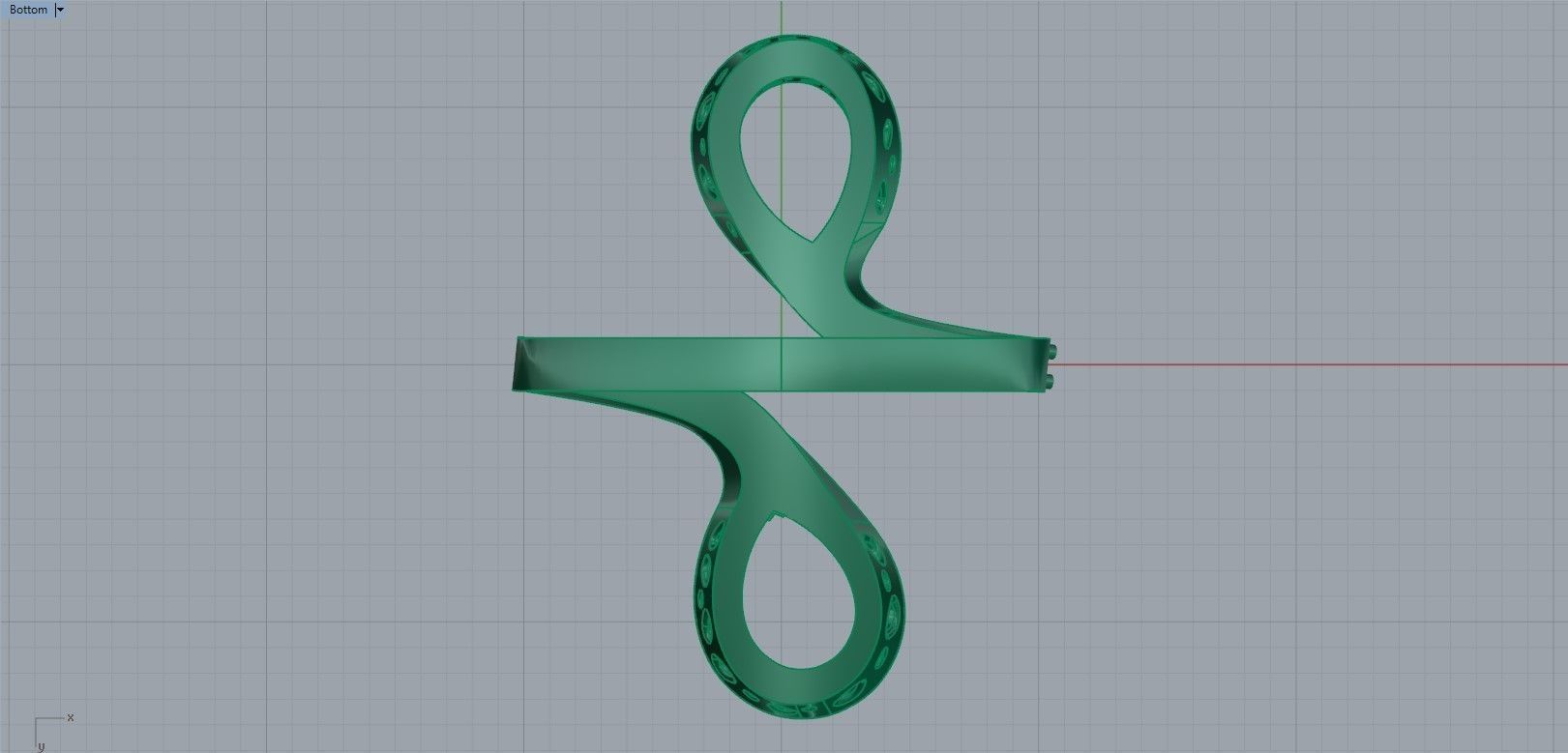 Pear-shaped Rubies and Diamonds Ring 3D print model_26