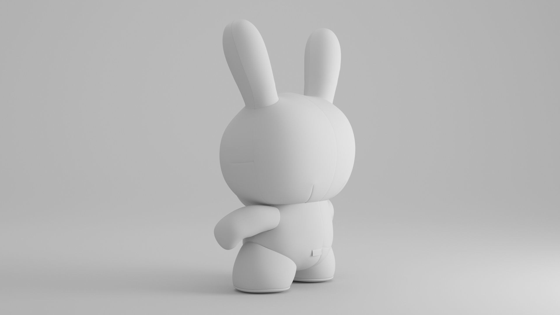 KIDROBOT 20 INCH DUNNY PLUSH - CYAN EDITION 3D model_9