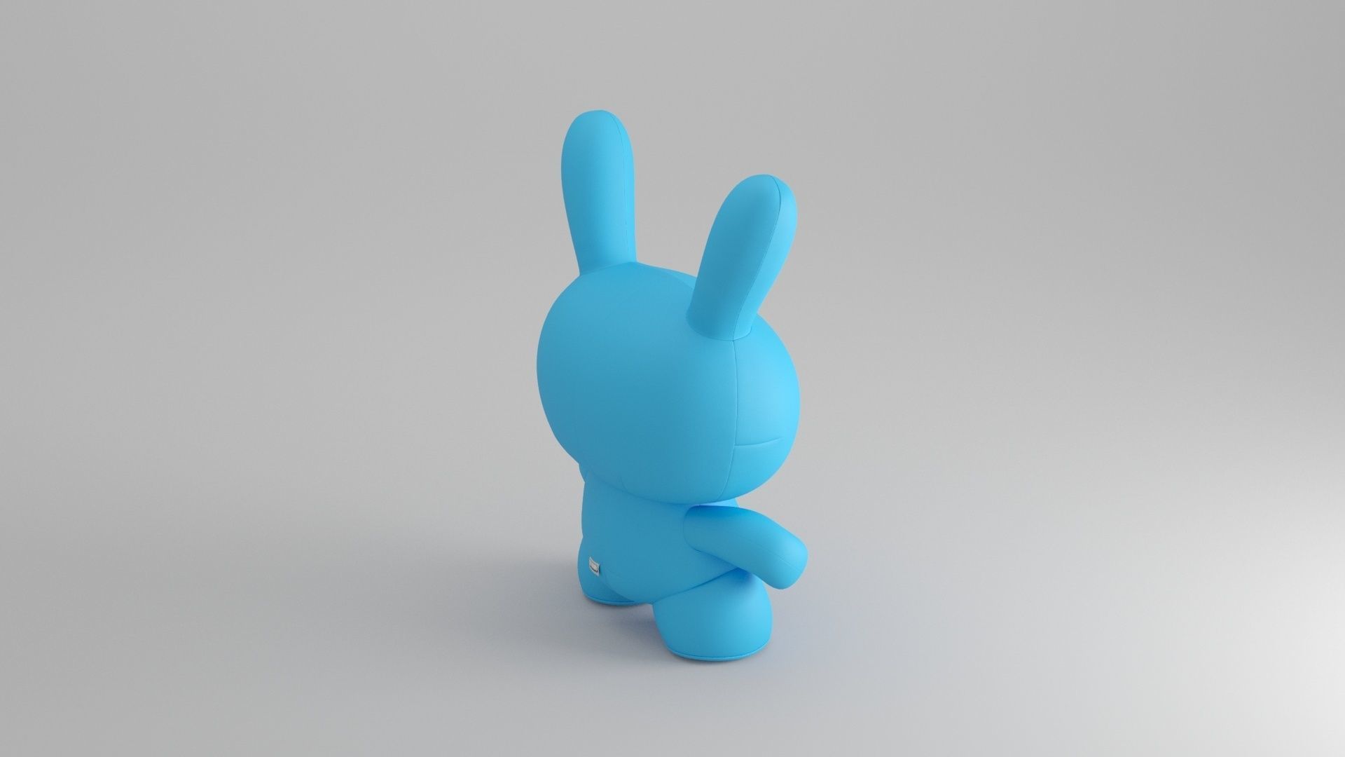 KIDROBOT 20 INCH DUNNY PLUSH - CYAN EDITION 3D model_6