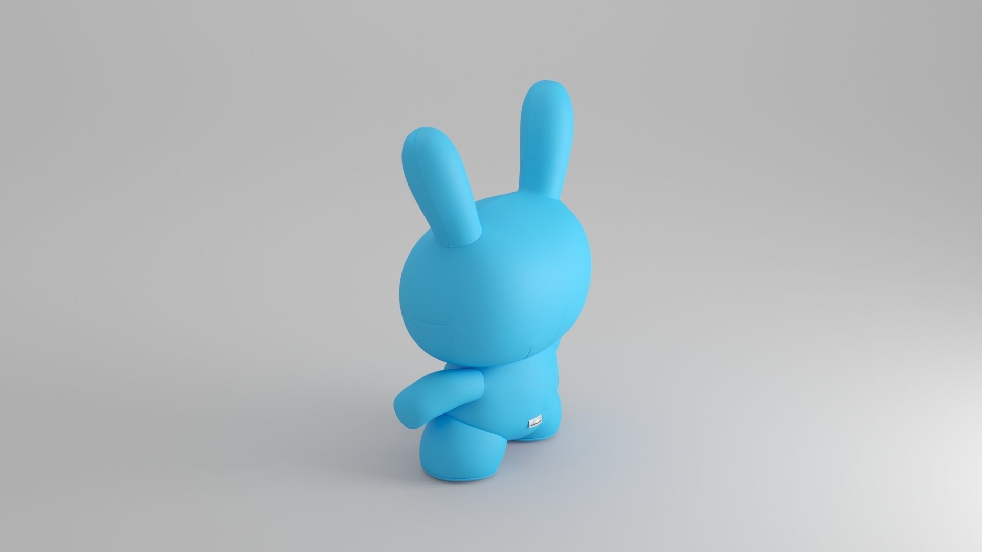 KIDROBOT 20 INCH DUNNY PLUSH - CYAN EDITION 3D model_4