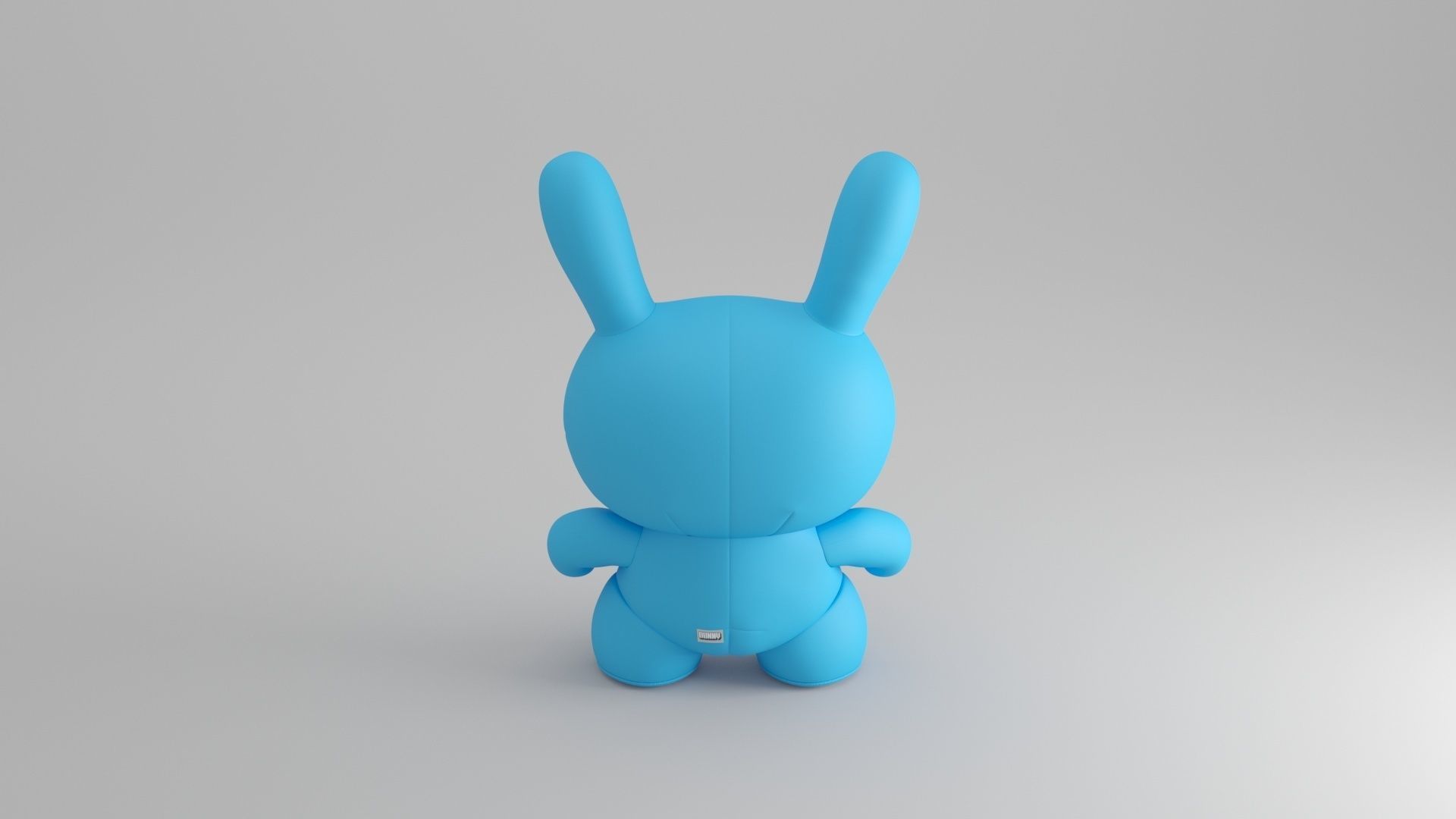 KIDROBOT 20 INCH DUNNY PLUSH - CYAN EDITION 3D model_5