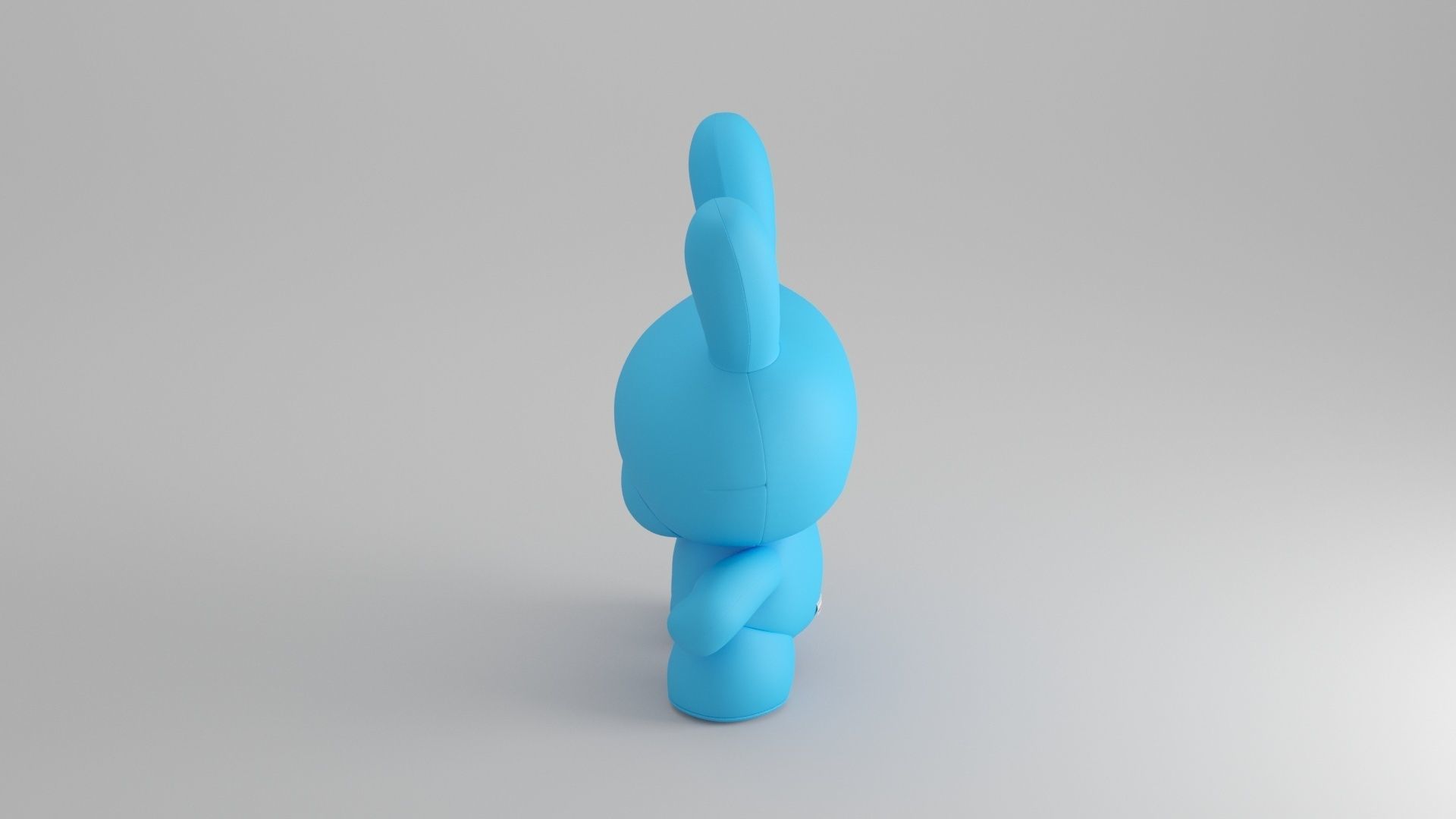 KIDROBOT 20 INCH DUNNY PLUSH - CYAN EDITION 3D model_3