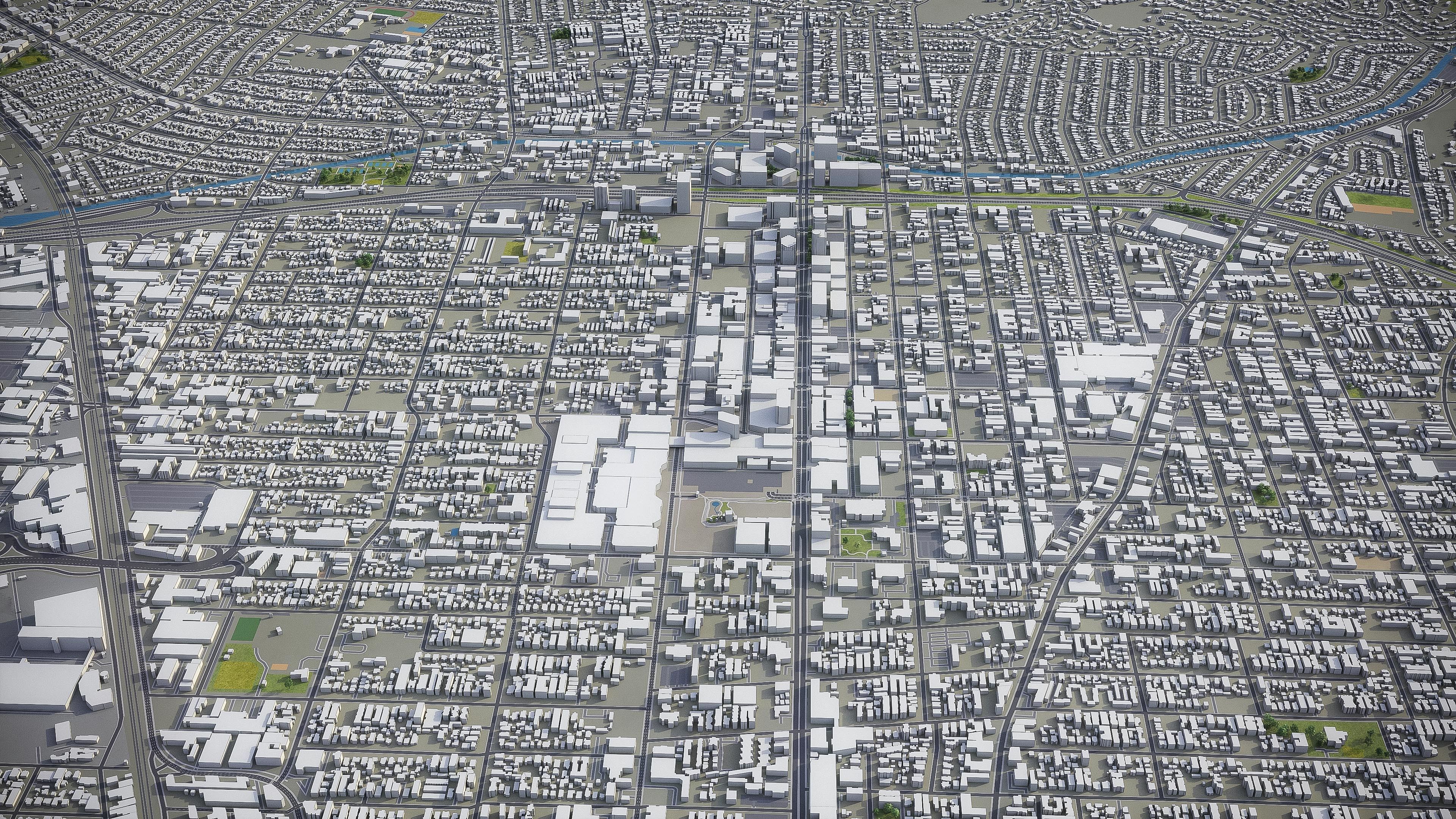 Glendale - 3D City Model Low-poly 3D model_2