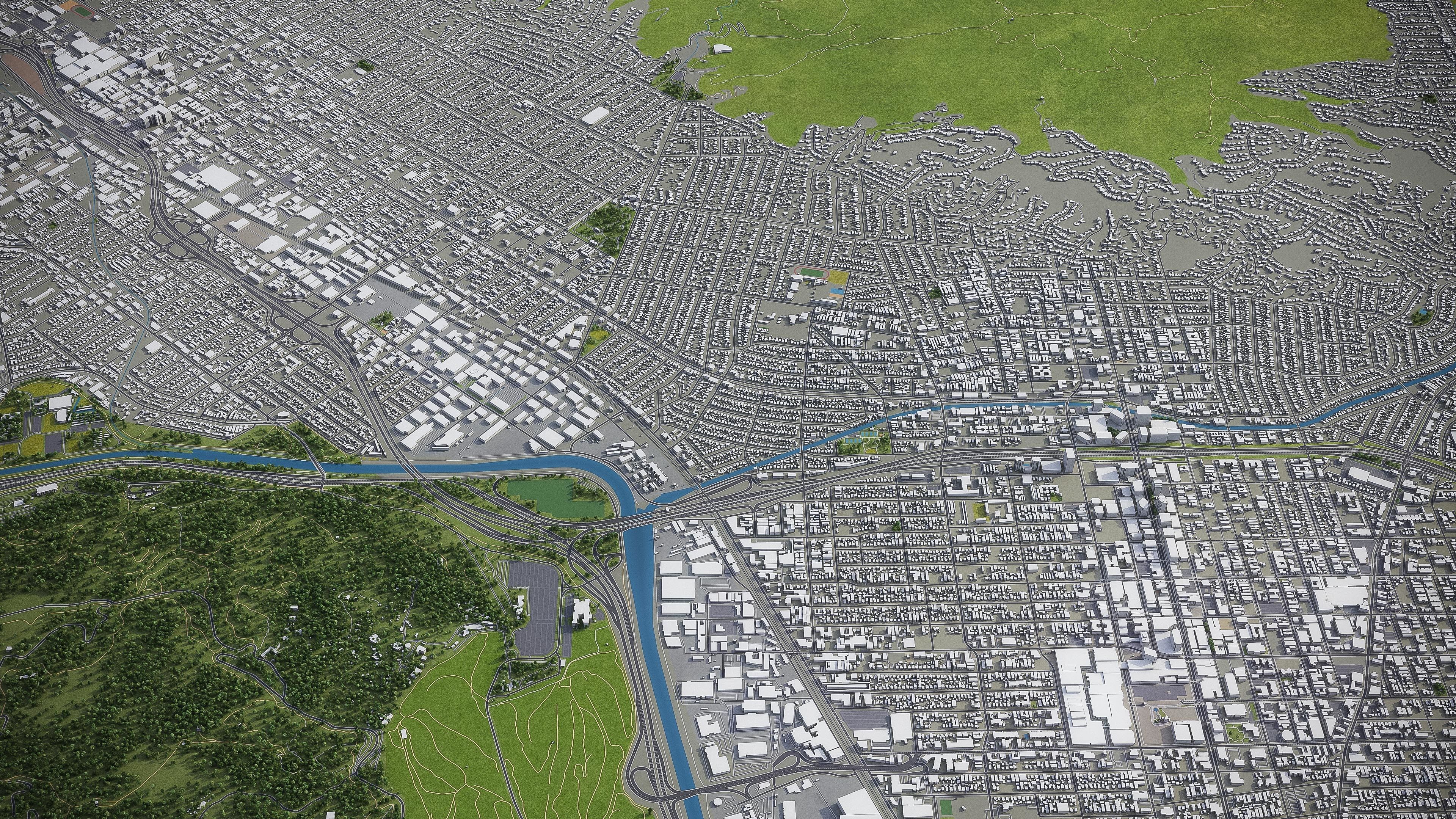 Glendale - 3D City Model Low-poly 3D model_9