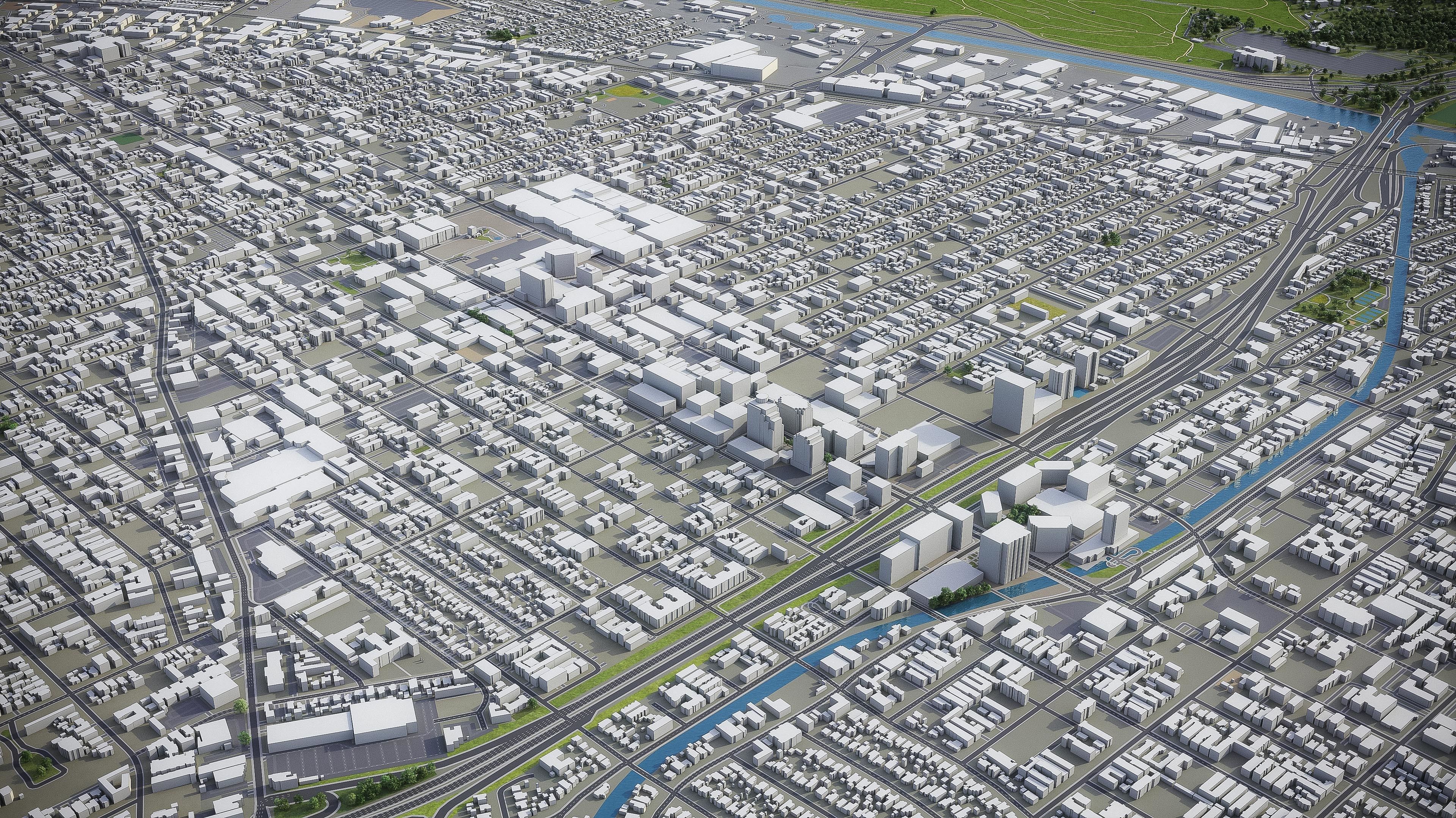 Glendale - 3D City Model Low-poly 3D model_5