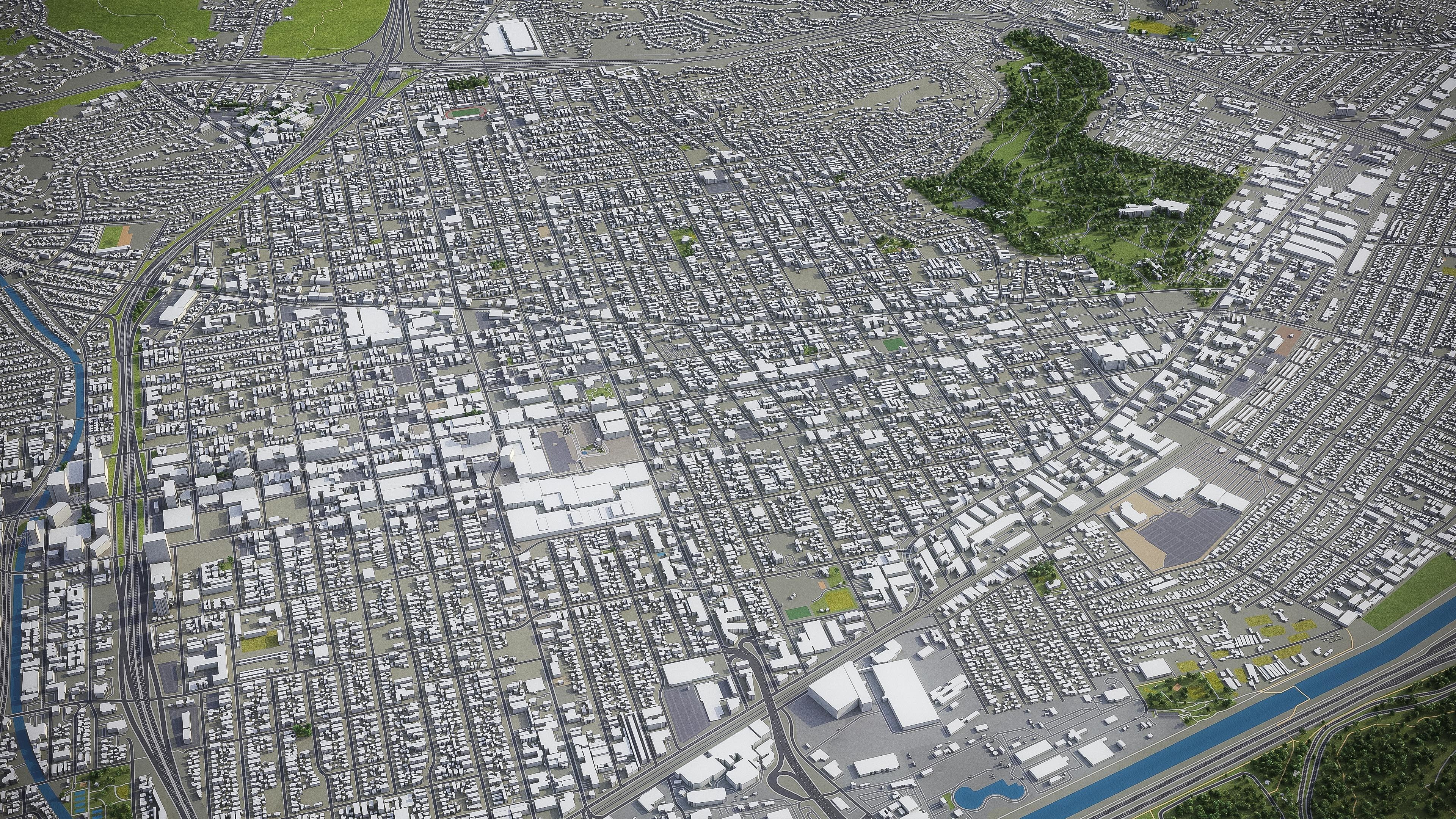 Glendale - 3D City Model Low-poly 3D model_10