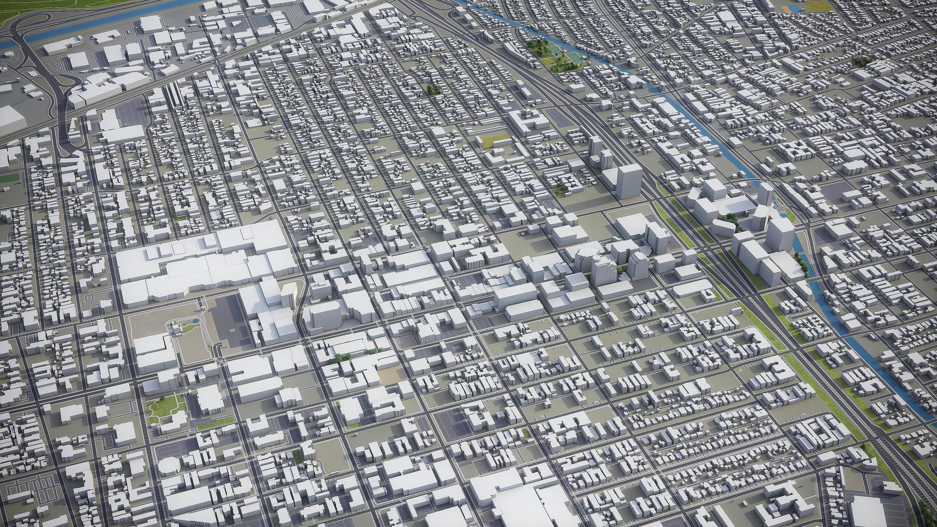 Glendale - 3D City Model Low-poly 3D model_6