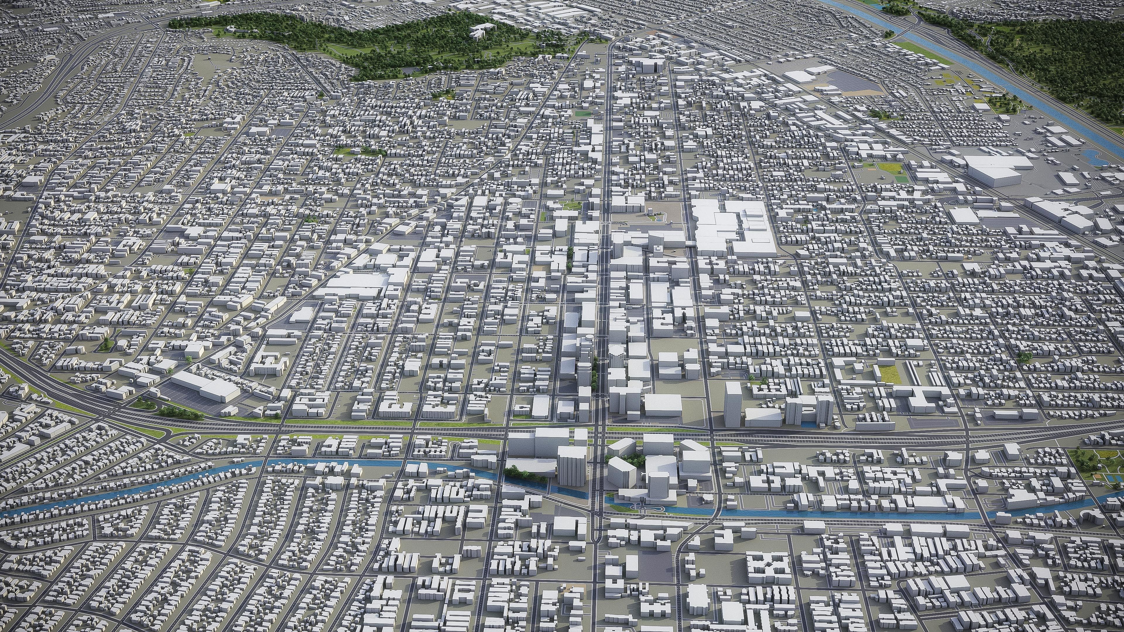 Glendale - 3D City Model Low-poly 3D model_4