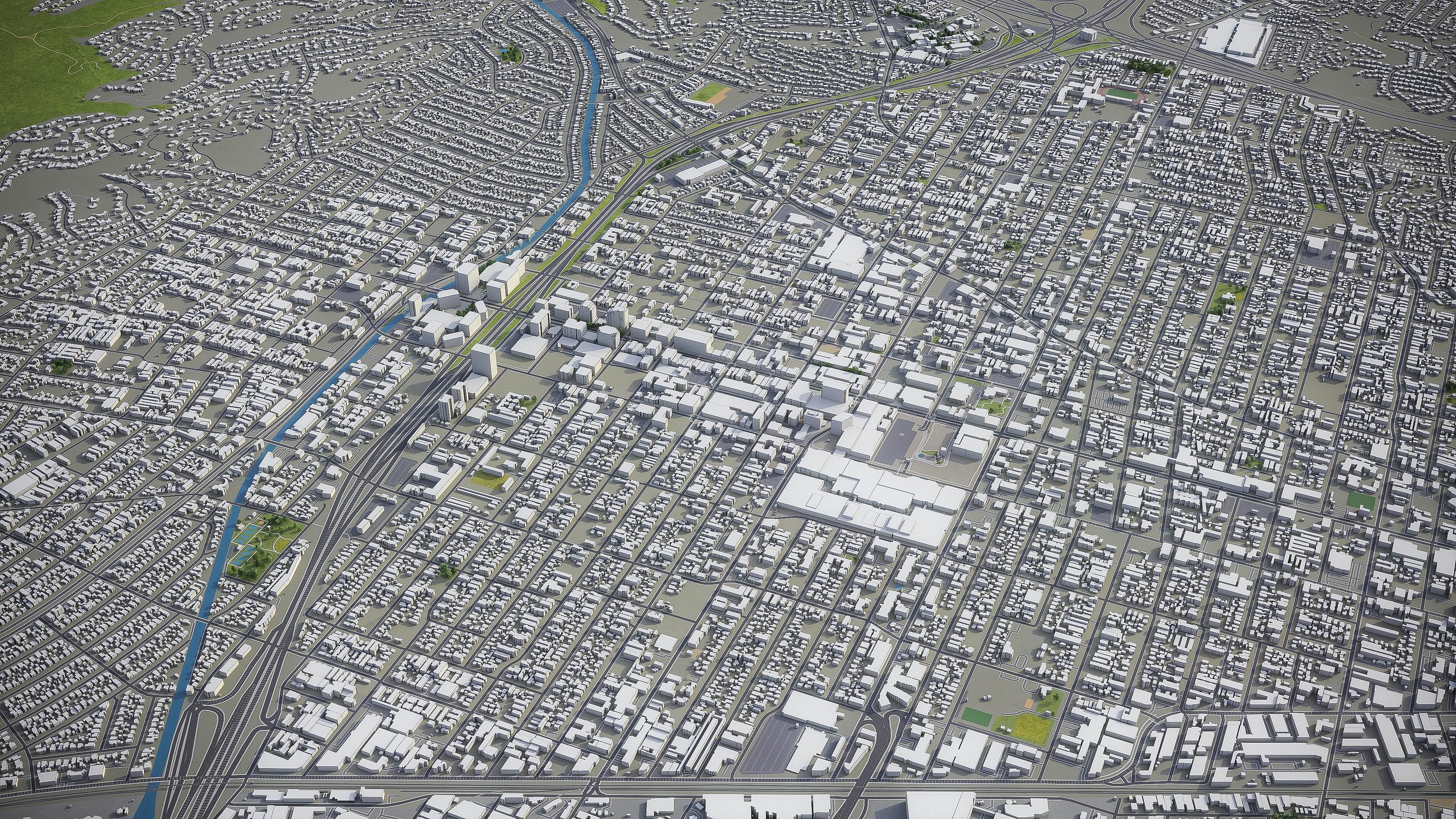 Glendale - 3D City Model Low-poly 3D model_3