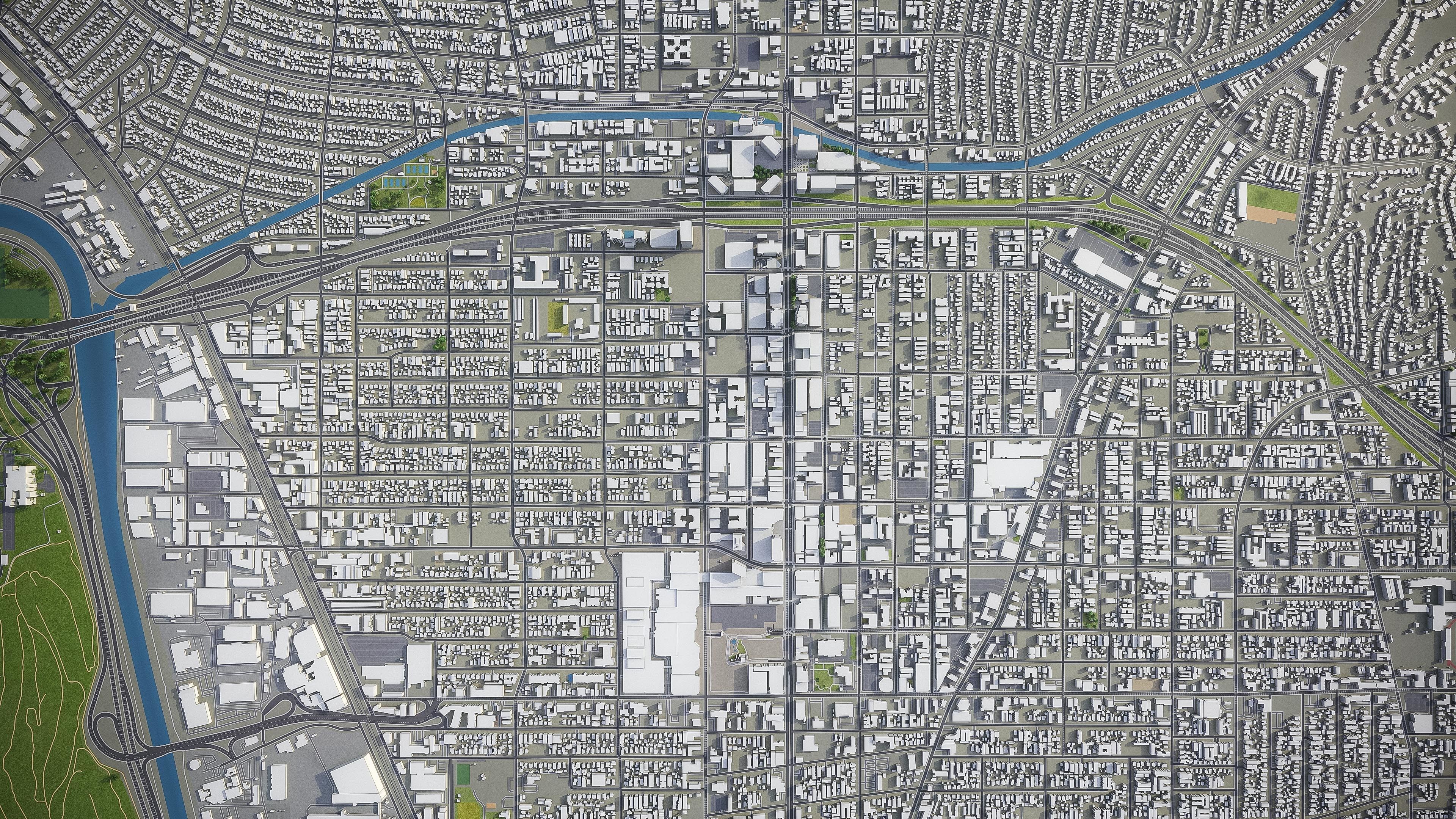 Glendale - 3D City Model Low-poly 3D model_12