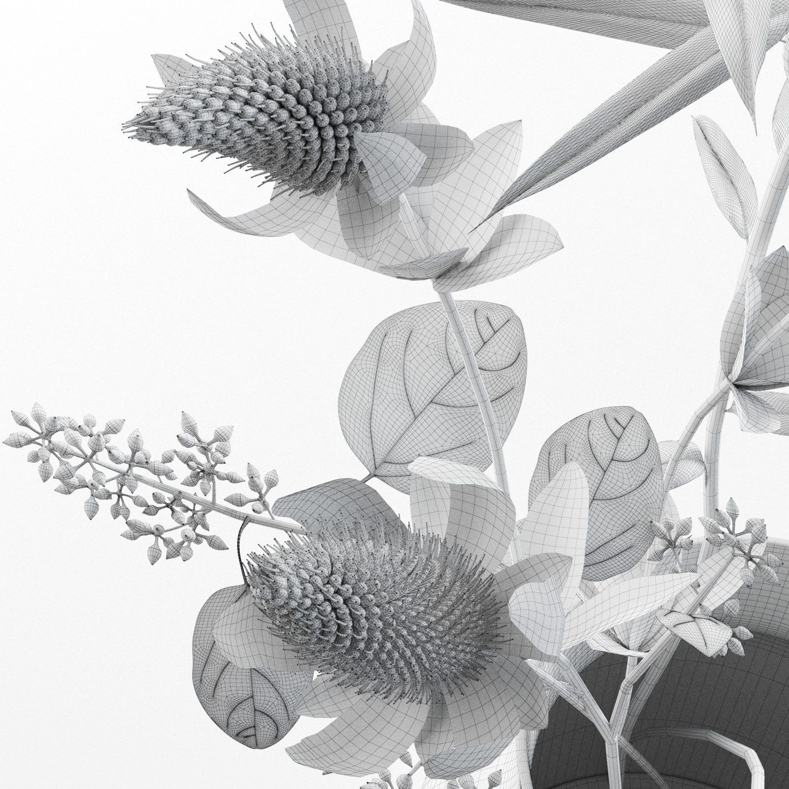 Omaggio Vases with Flowers 3D model_4