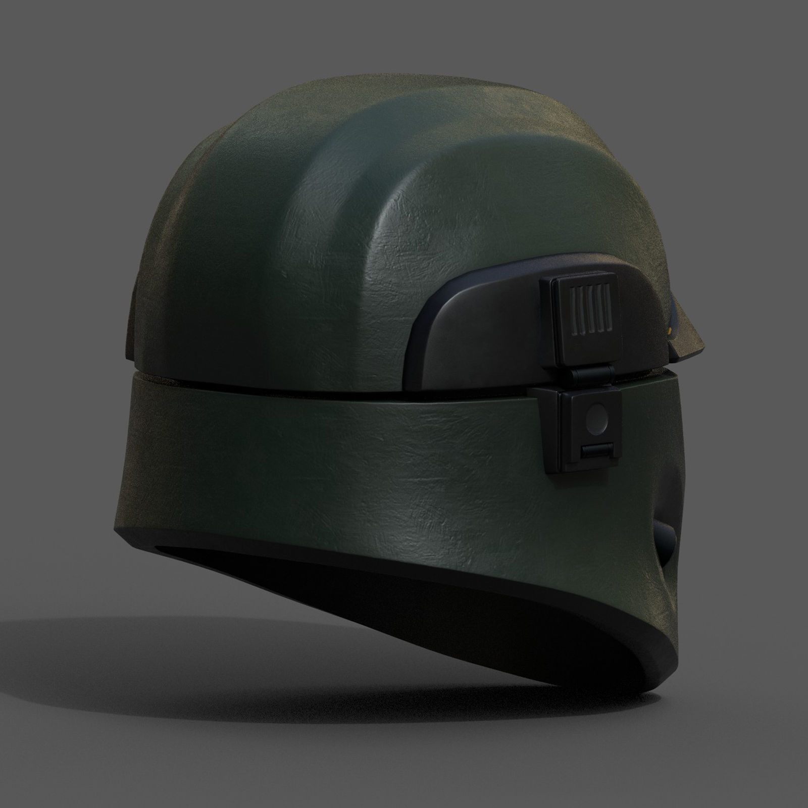 Helmet scifi military combat cyborg robot armor protection  Low-poly 3D model_7