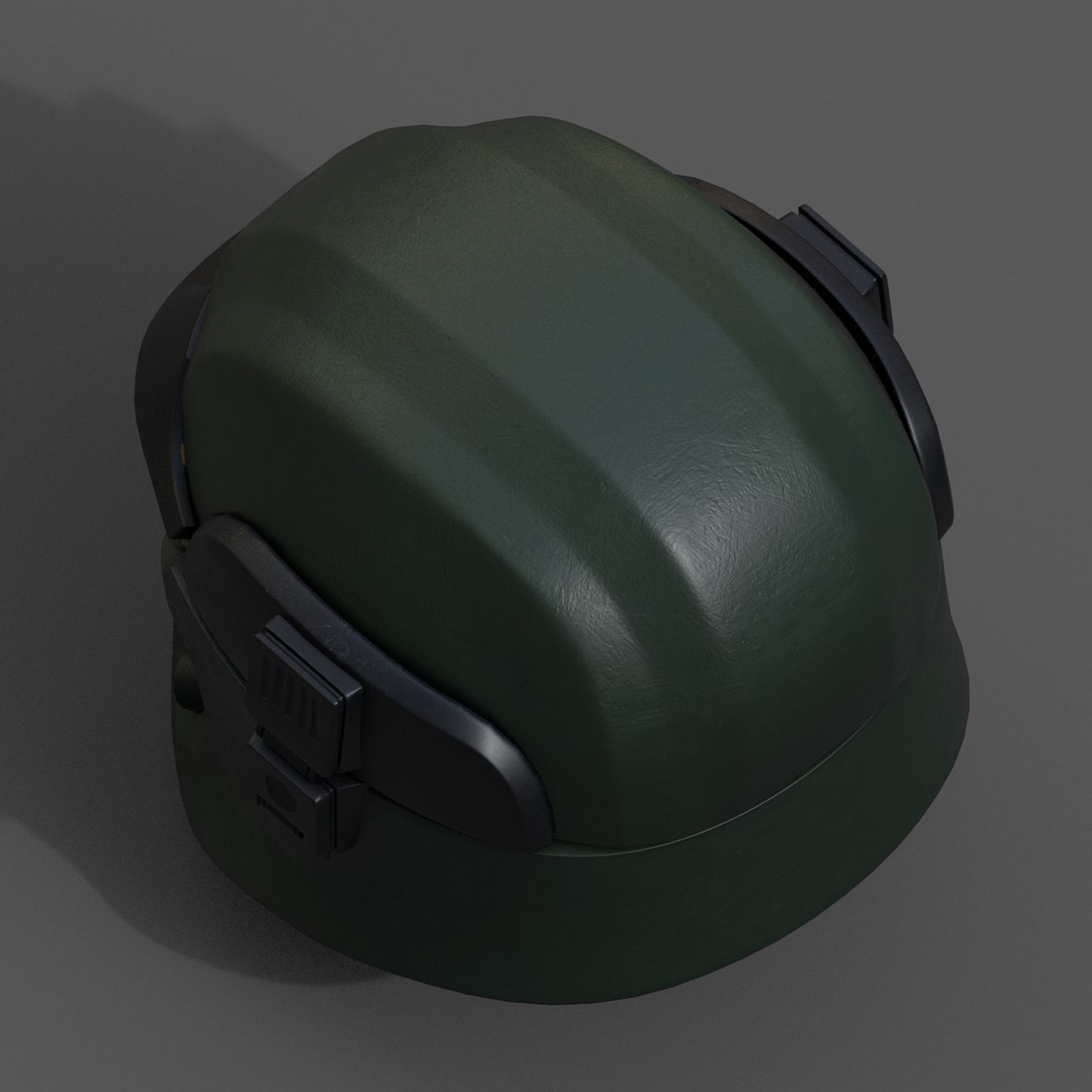 Helmet scifi military combat cyborg robot armor protection  Low-poly 3D model_4