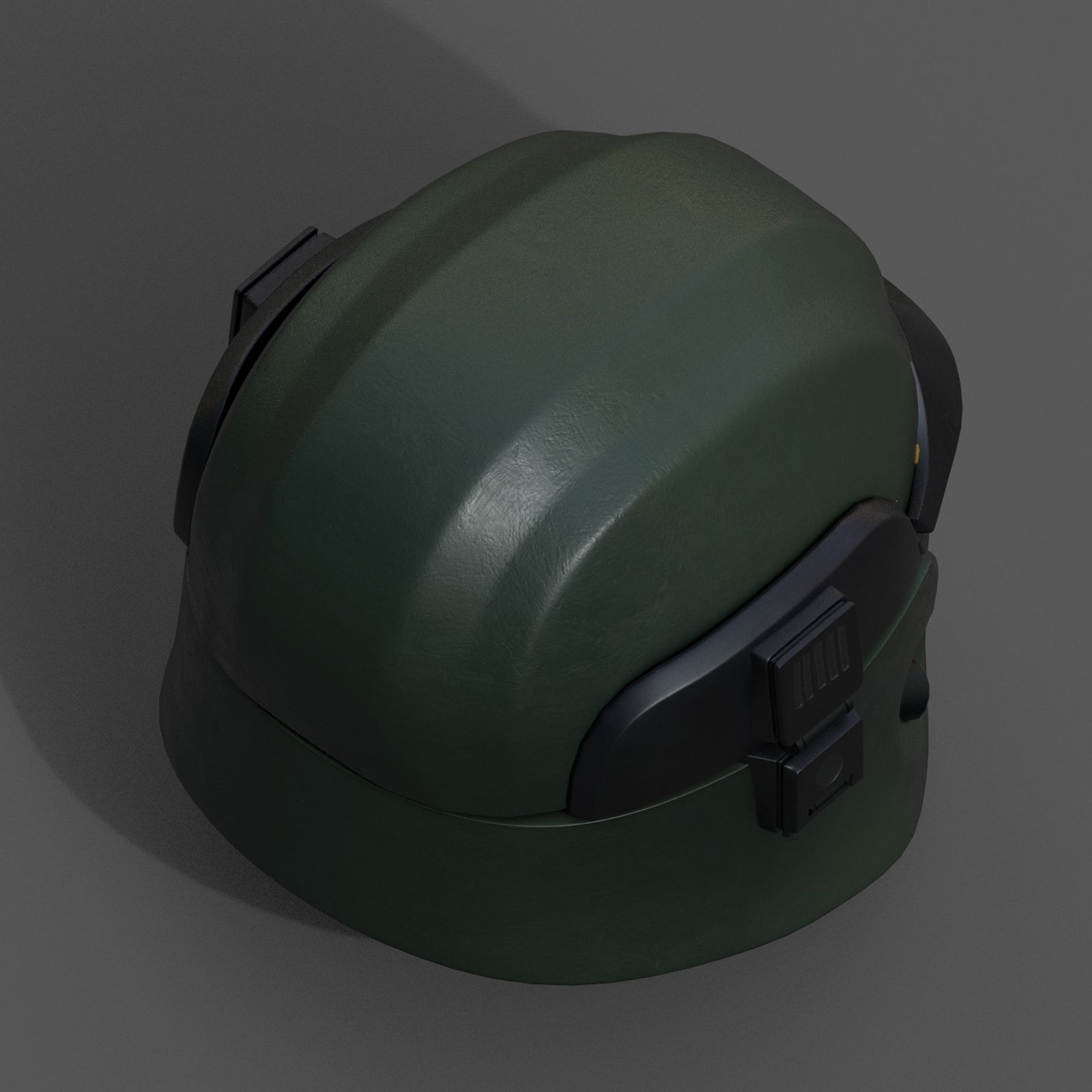 Helmet scifi military combat cyborg robot armor protection  Low-poly 3D model_5