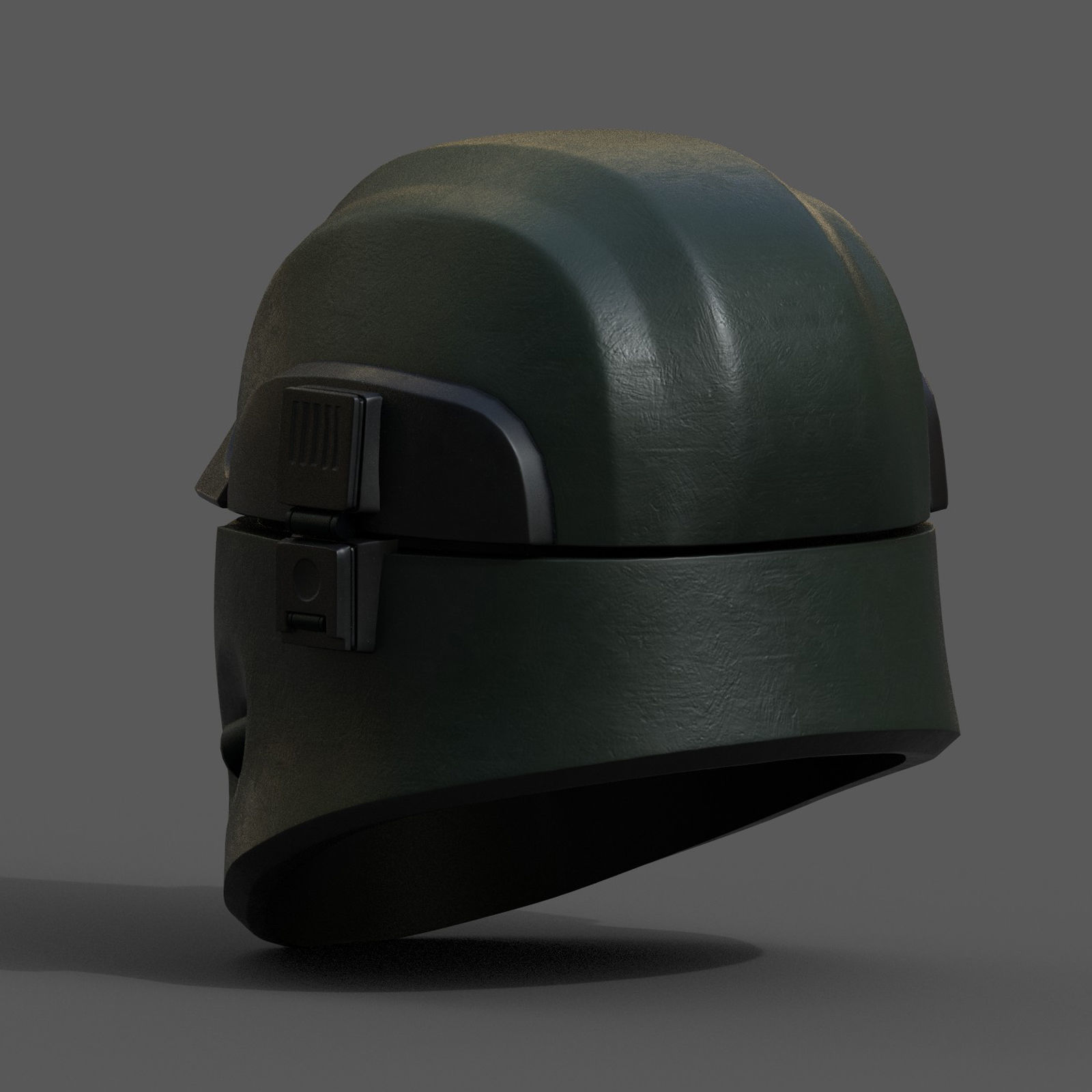 Helmet scifi military combat cyborg robot armor protection  Low-poly 3D model_6